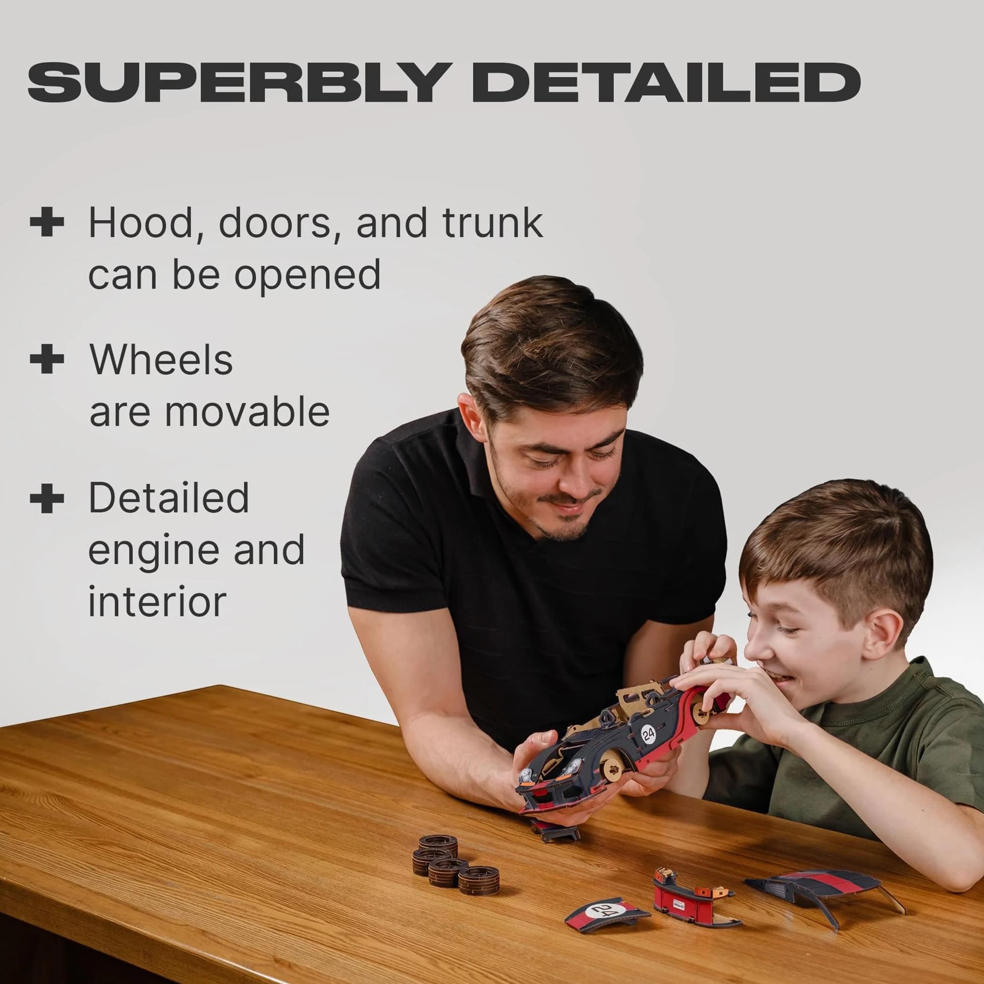 Comet GTS Black-Red 219 Piece Wooden 3D Puzzle