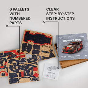 Comet GTS Black-Red 219 Piece Wooden 3D Puzzle