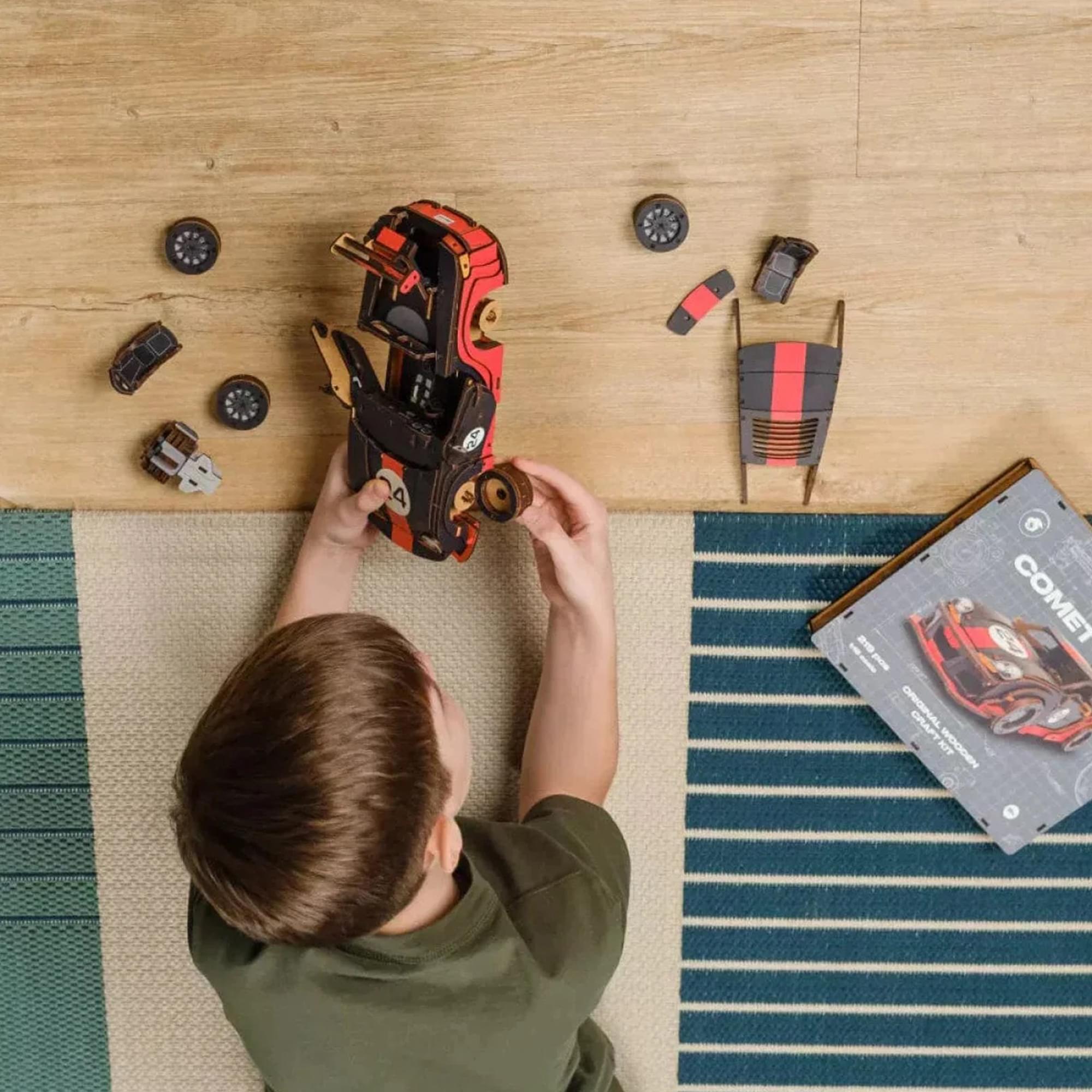 Comet GTS Black-Red 219 Piece Wooden 3D Puzzle