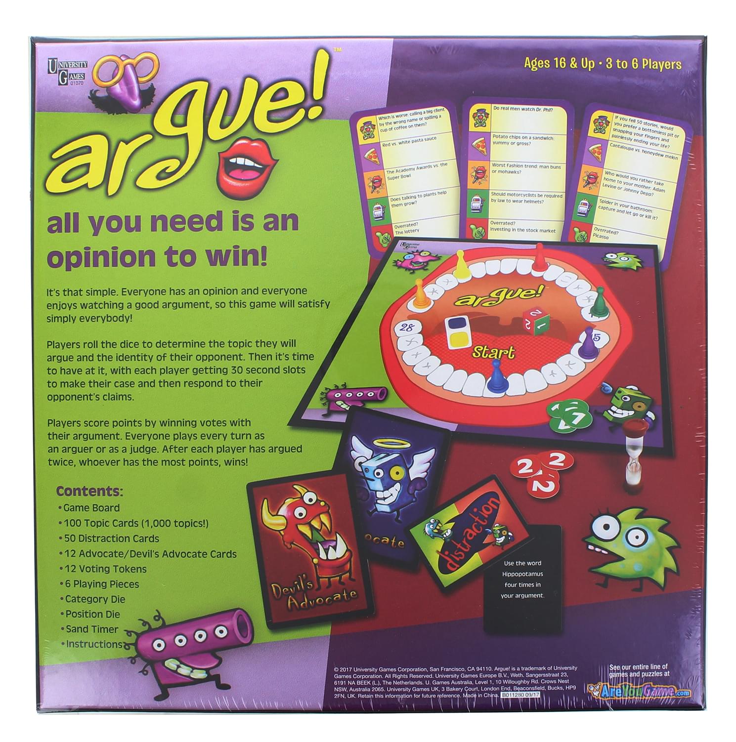 Argue! Multi-Player Adult Party Game | For 3-6 Players