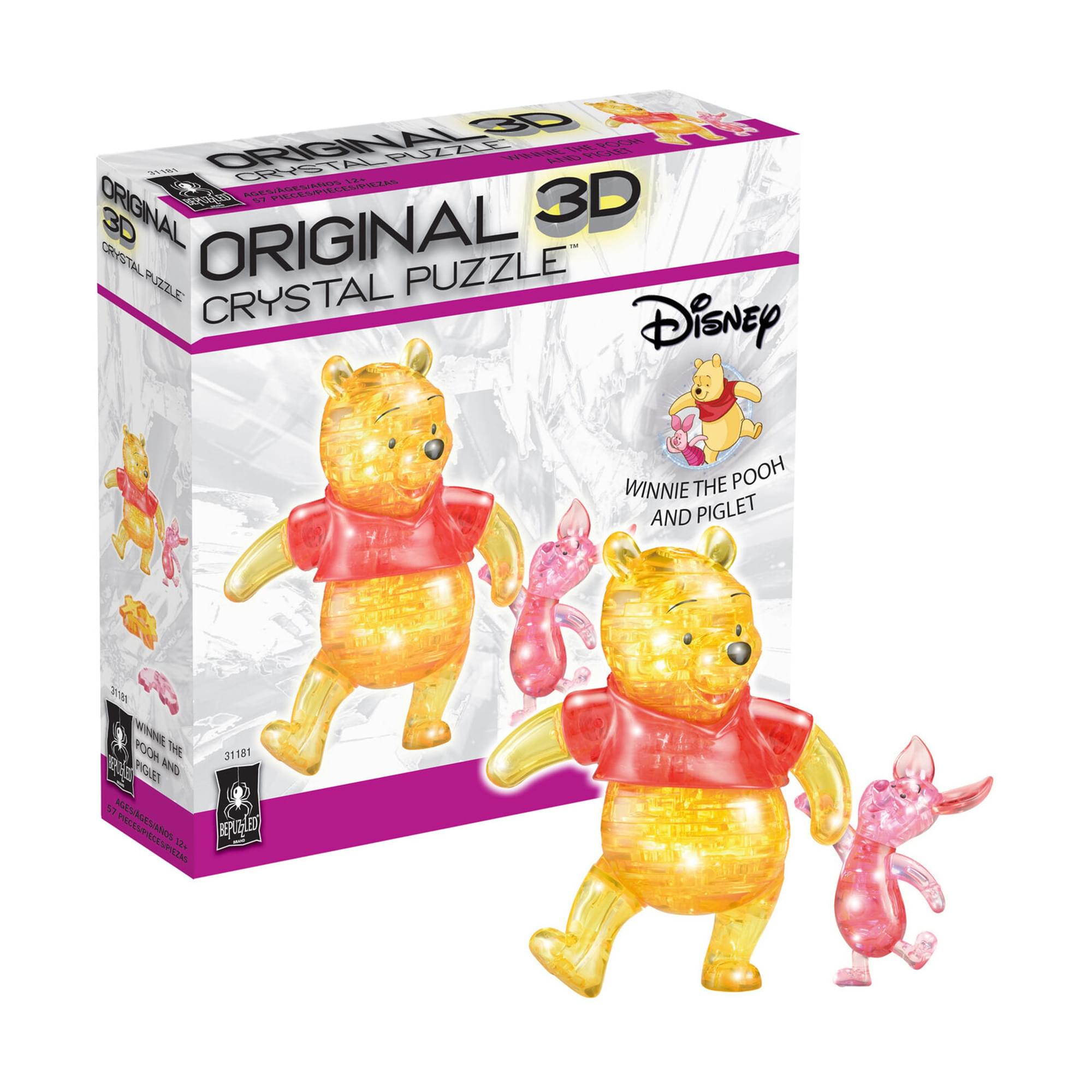 Disney Winnie the Pooh 57 Piece 3D Crystal Puzzle | Pooh and Piglet
