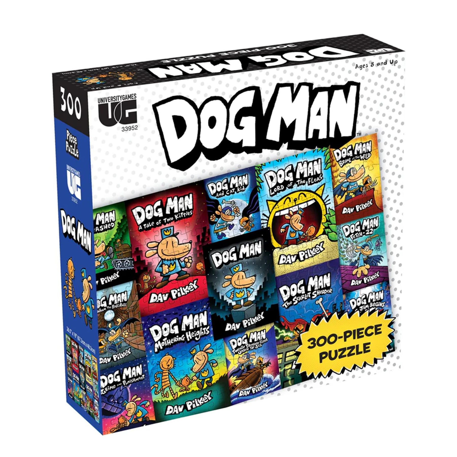 Dog Man Book Covers 300 Piece Jigsaw Puzzle