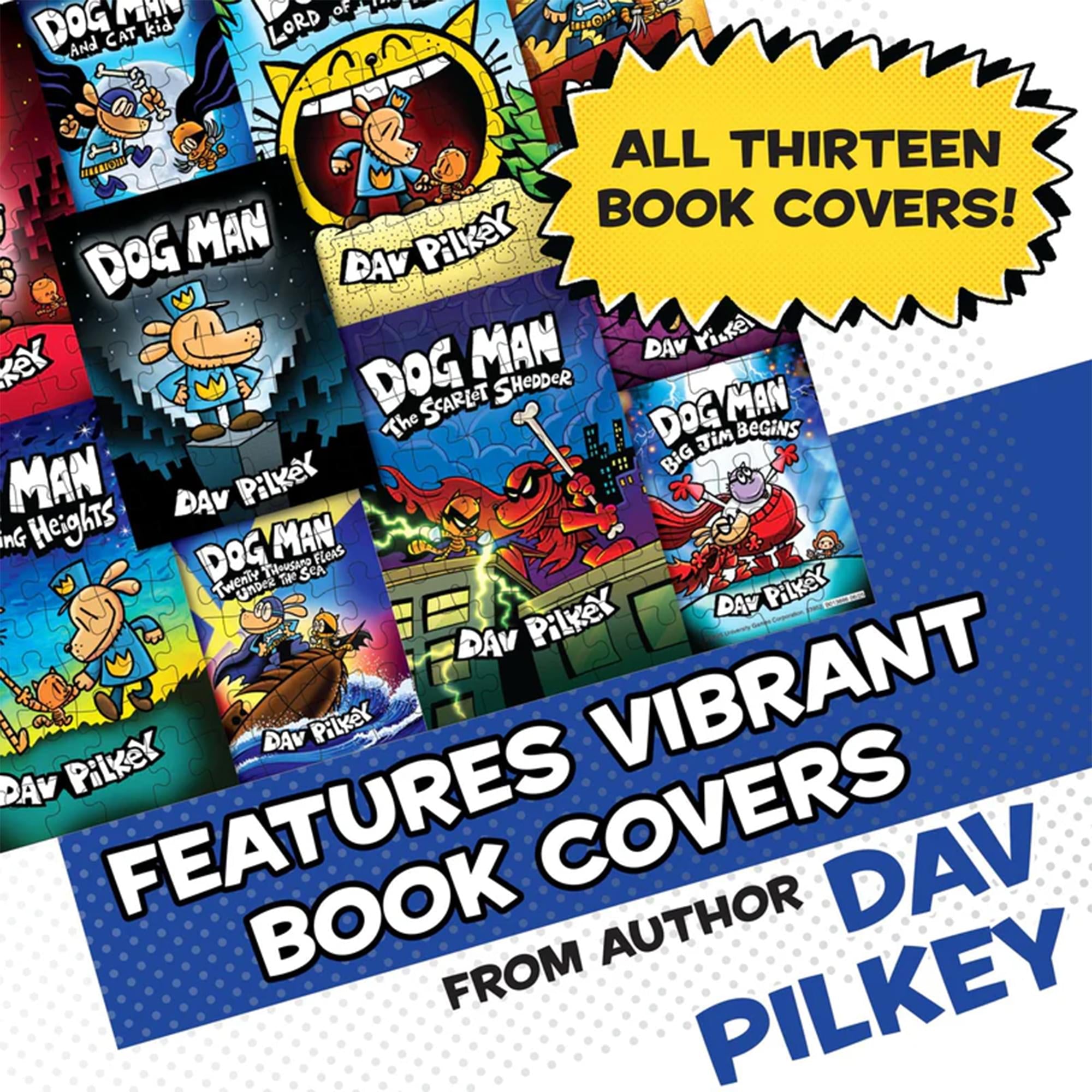 Dog Man Book Covers 300 Piece Jigsaw Puzzle