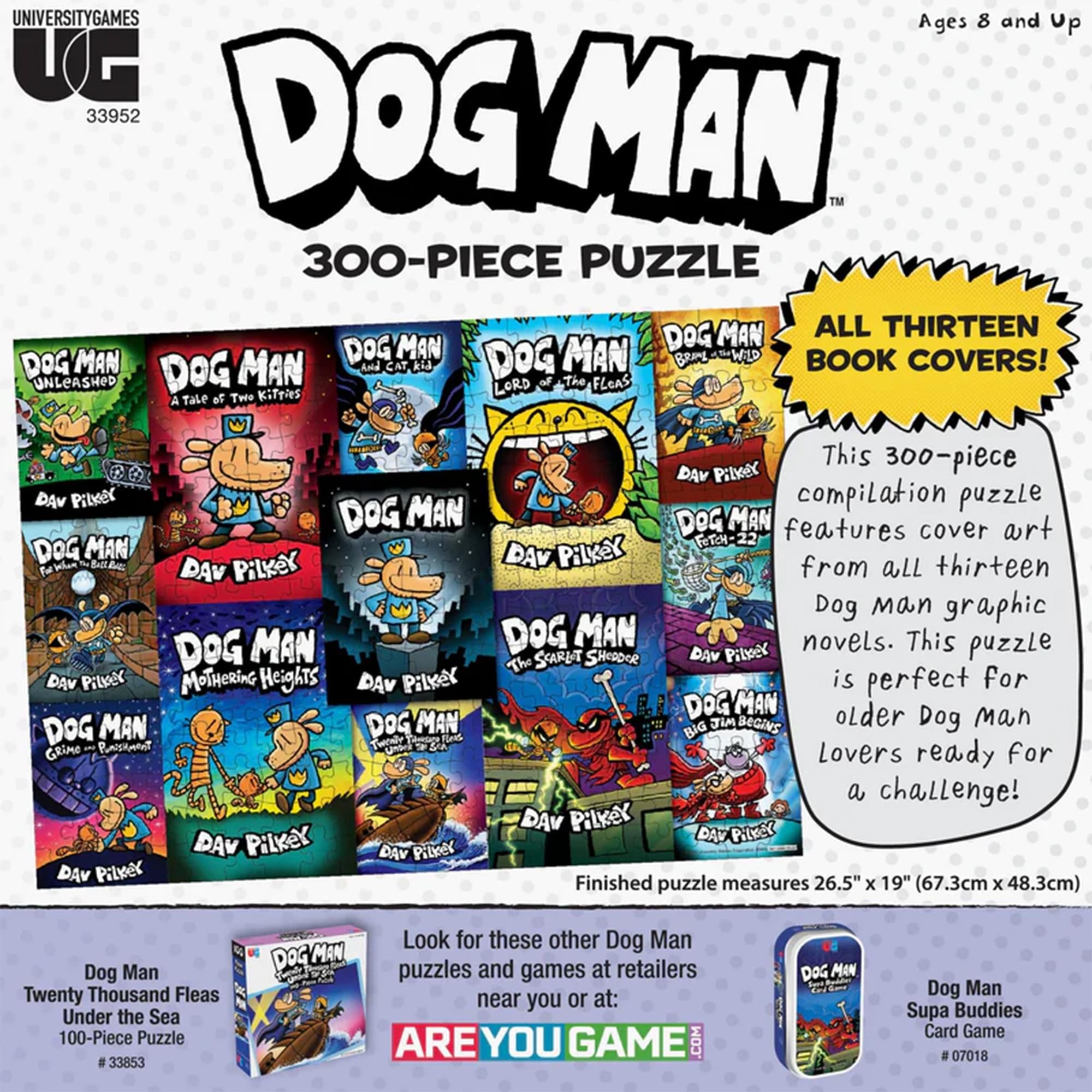 Dog Man Book Covers 300 Piece Jigsaw Puzzle