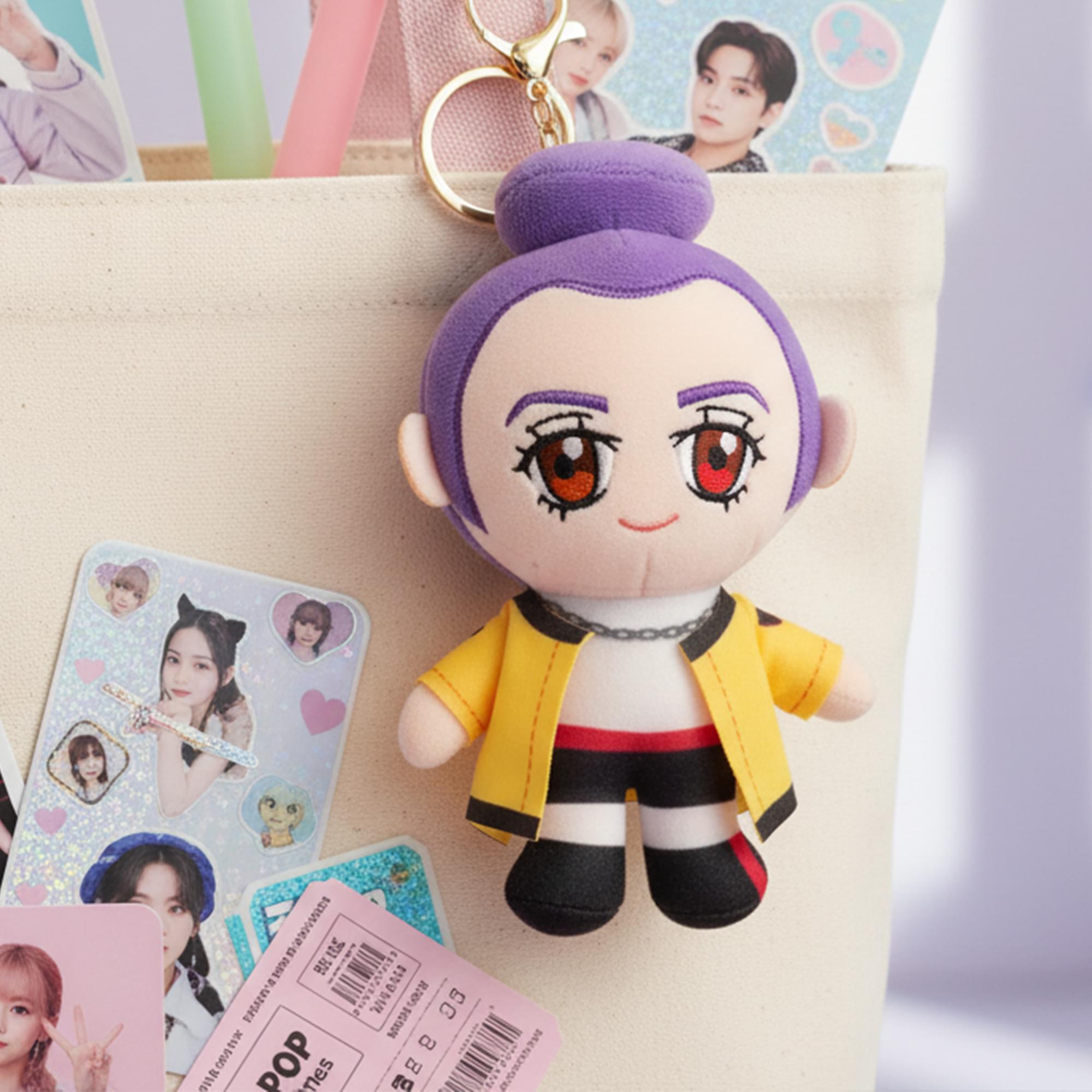 K-Pop Demon Hunters 5-Inch Plush Key Ring | HUNTR/X Rumi