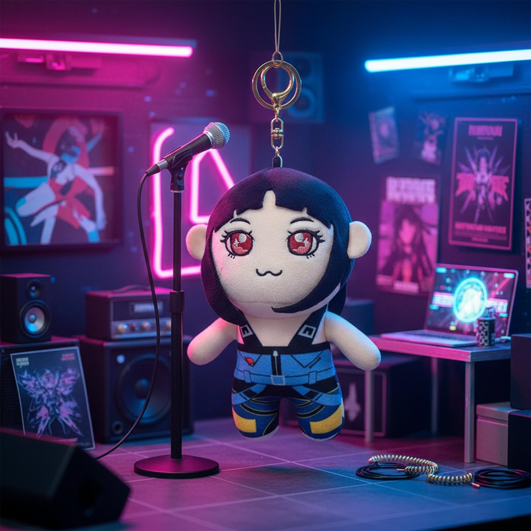 K-Pop Demon Hunters 5-Inch Plush Key Ring | HUNTR/X Zoey