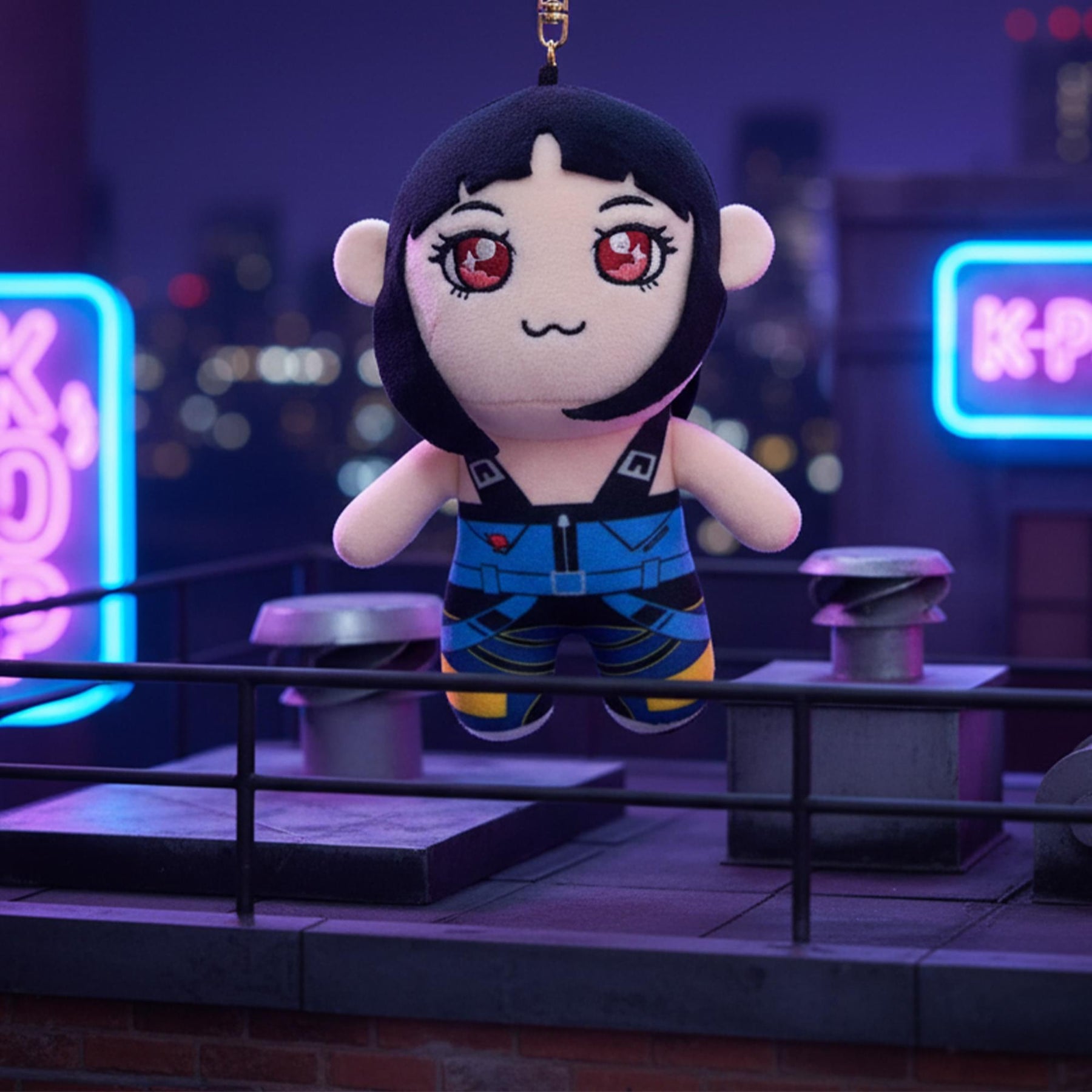 K-Pop Demon Hunters 5-Inch Plush Key Ring | HUNTR/X Zoey