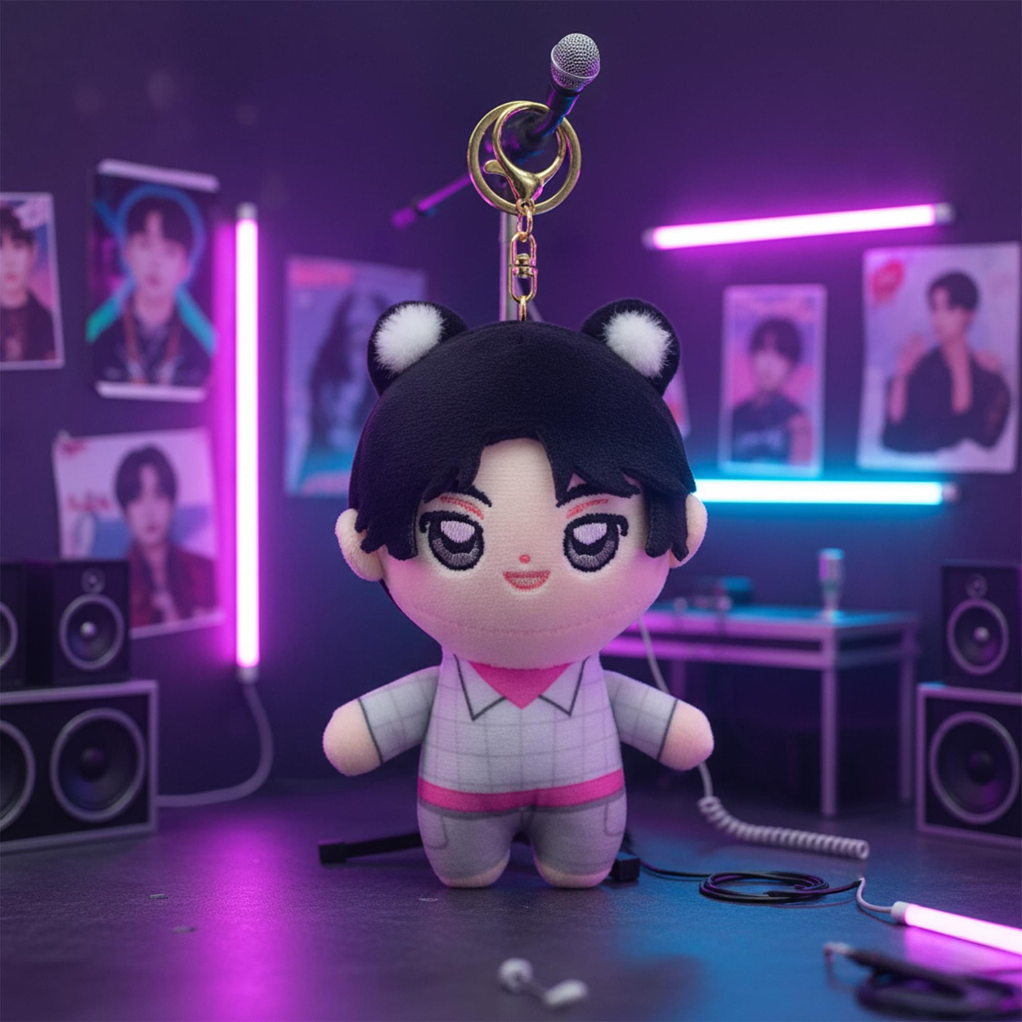 K-Pop Demon Hunters 5-Inch Plush Key Ring | Saja Boys Jinu