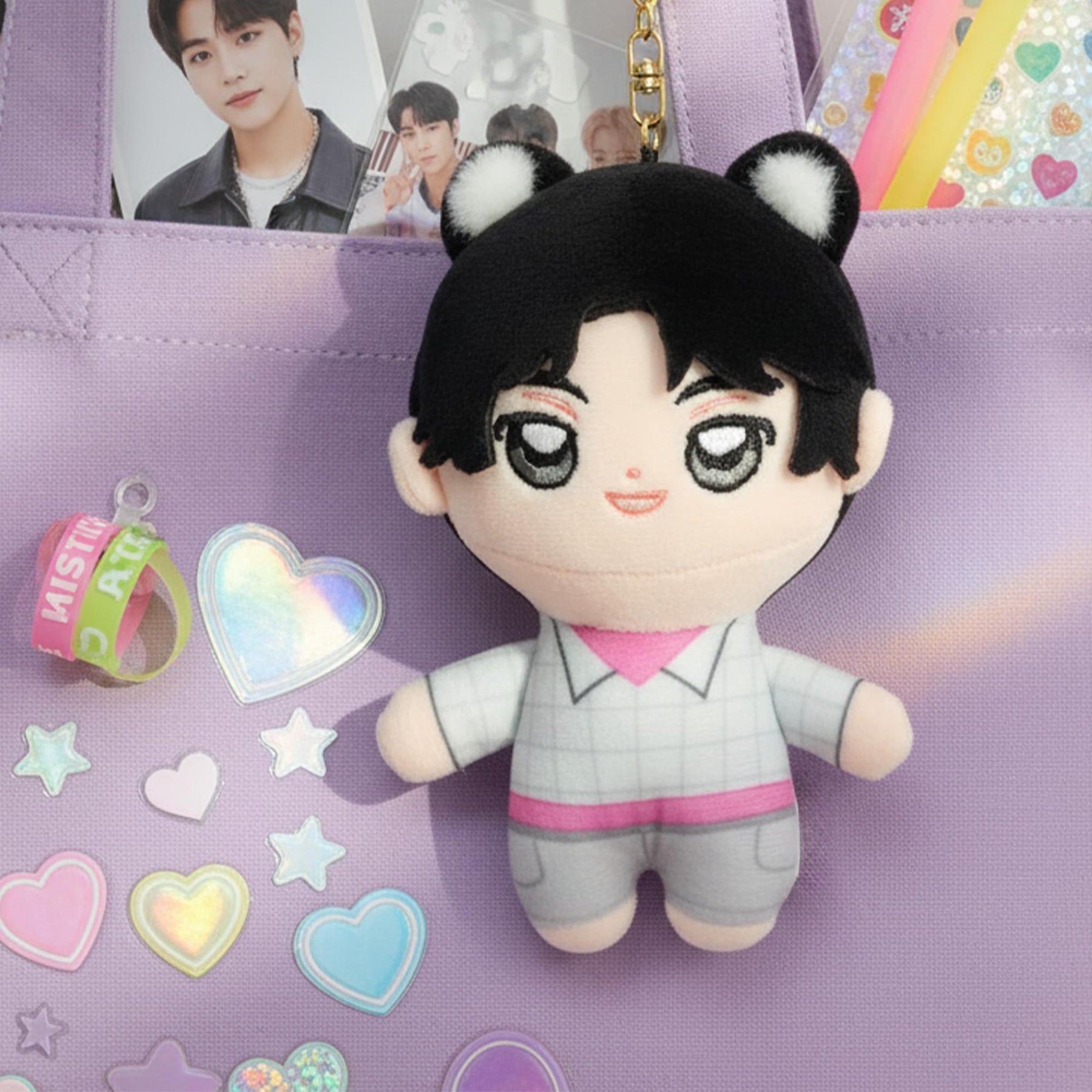 K-Pop Demon Hunters 5-Inch Plush Key Ring | Saja Boys Jinu