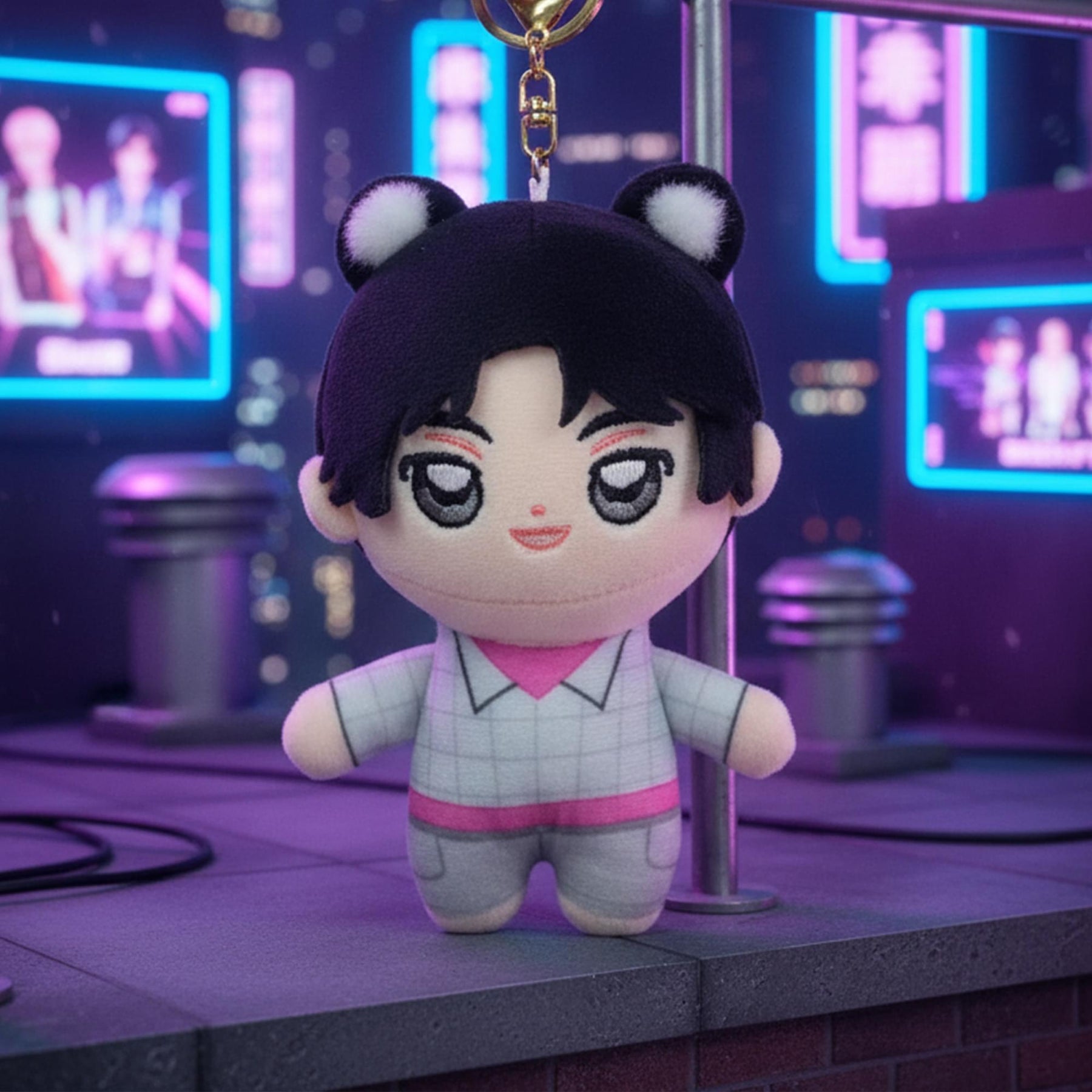 K-Pop Demon Hunters 5-Inch Plush Key Ring | Saja Boys Jinu