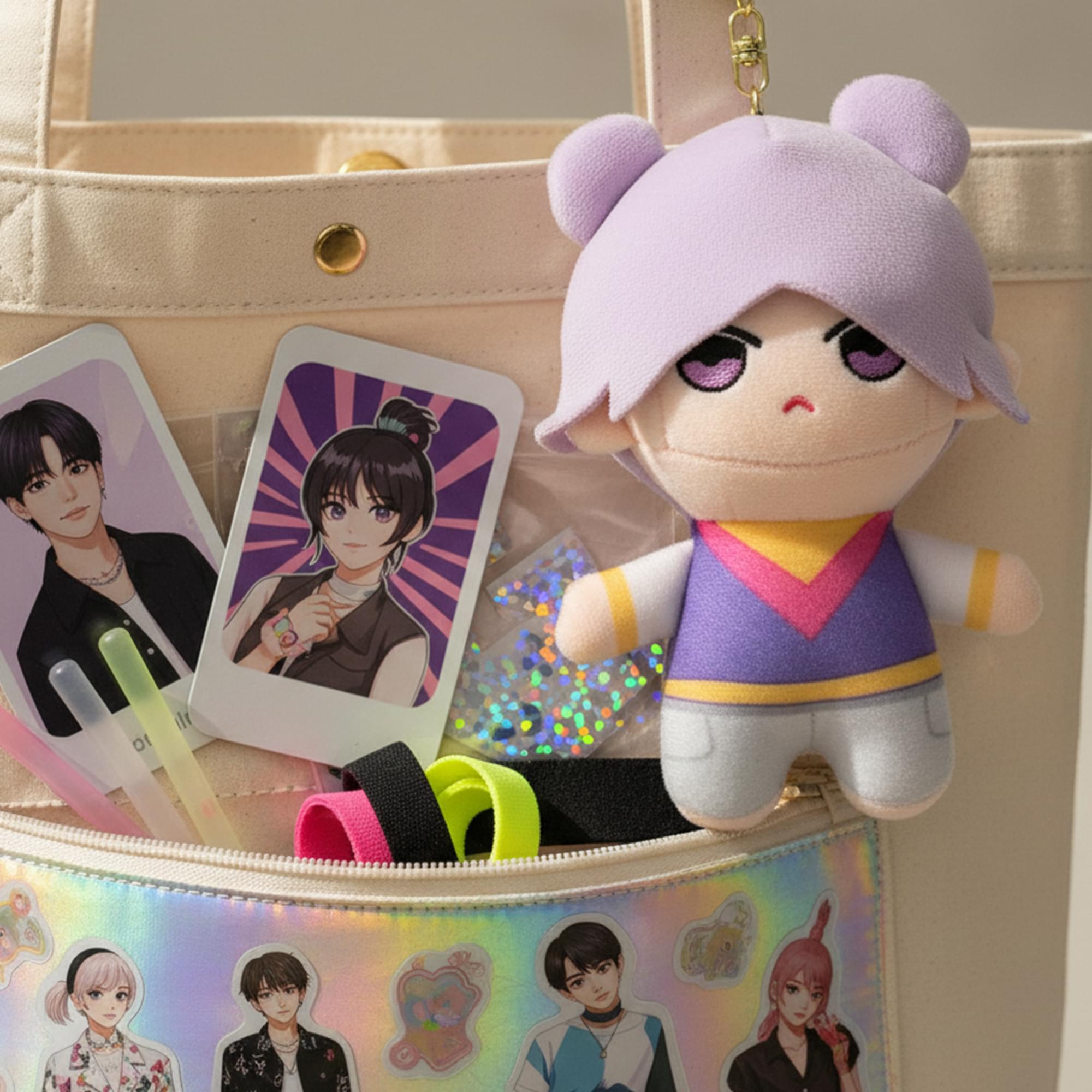 K-Pop Demon Hunters 5-Inch Plush Key Ring | Saja Boys Mystery