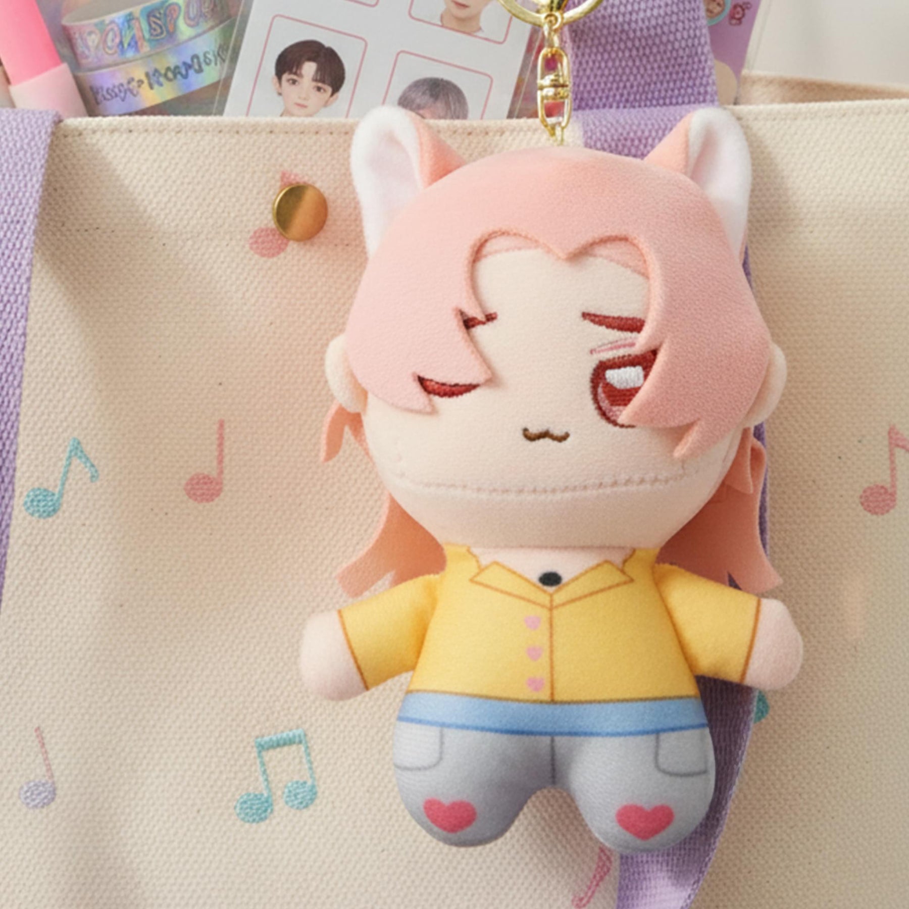 K-Pop Demon Hunters 5-Inch Plush Key Ring | Saja Boys Romance