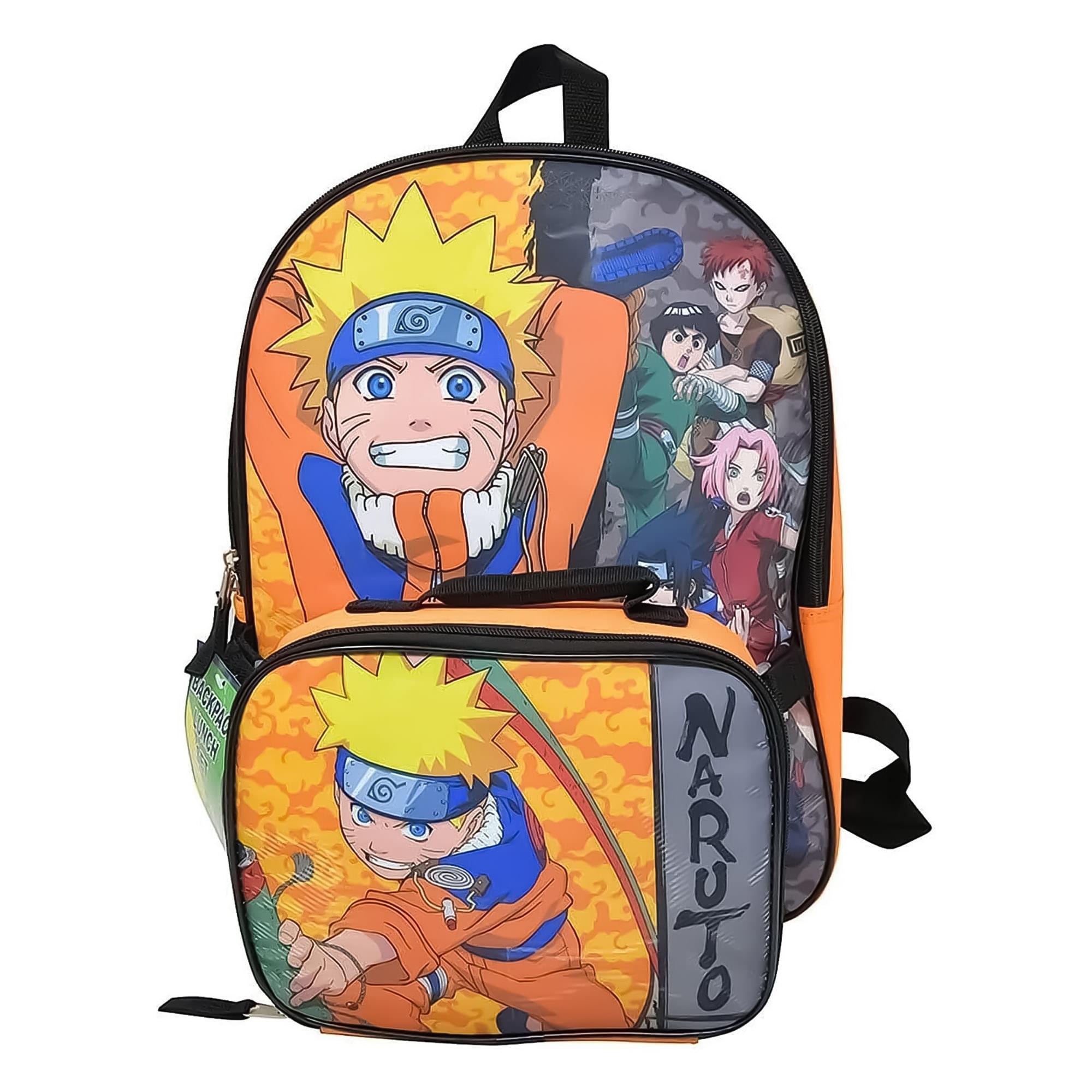 Naruto Uzumaki 16 Inch Kids Backpack with Lunch Bag