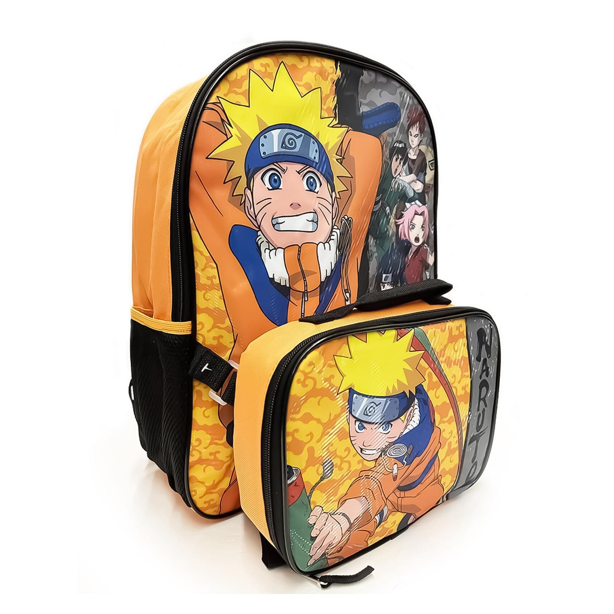 Naruto Uzumaki 16 Inch Kids Backpack with Lunch Bag