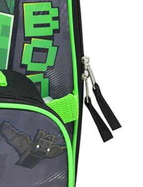 Minecraft Creeper 16 Inch Kids Backpack with Lunch Bag