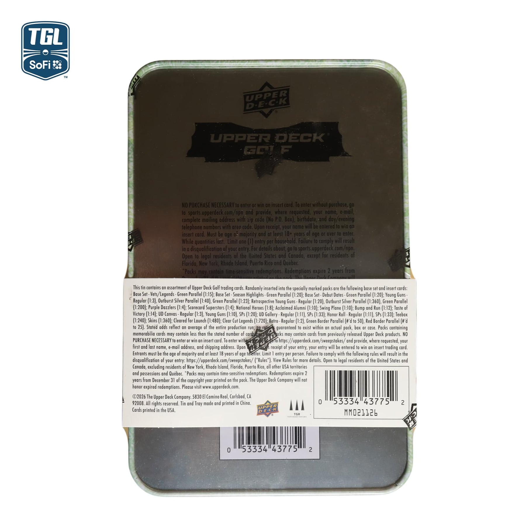 2025 Upper Deck Golf Sealed Collector Tin | 8 Packs