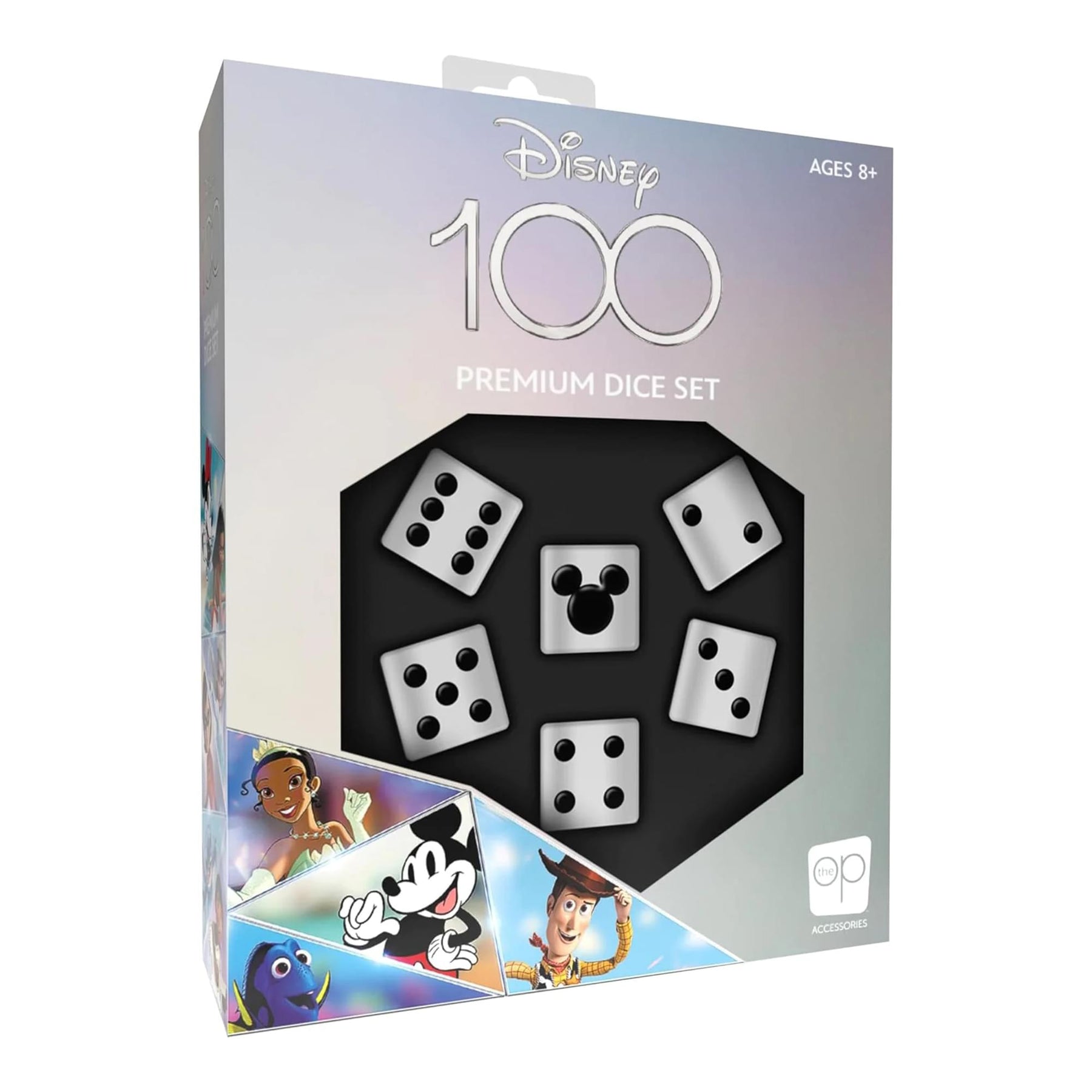 Disney 100 Premium Dice | Includes 6 Acrylic Dice