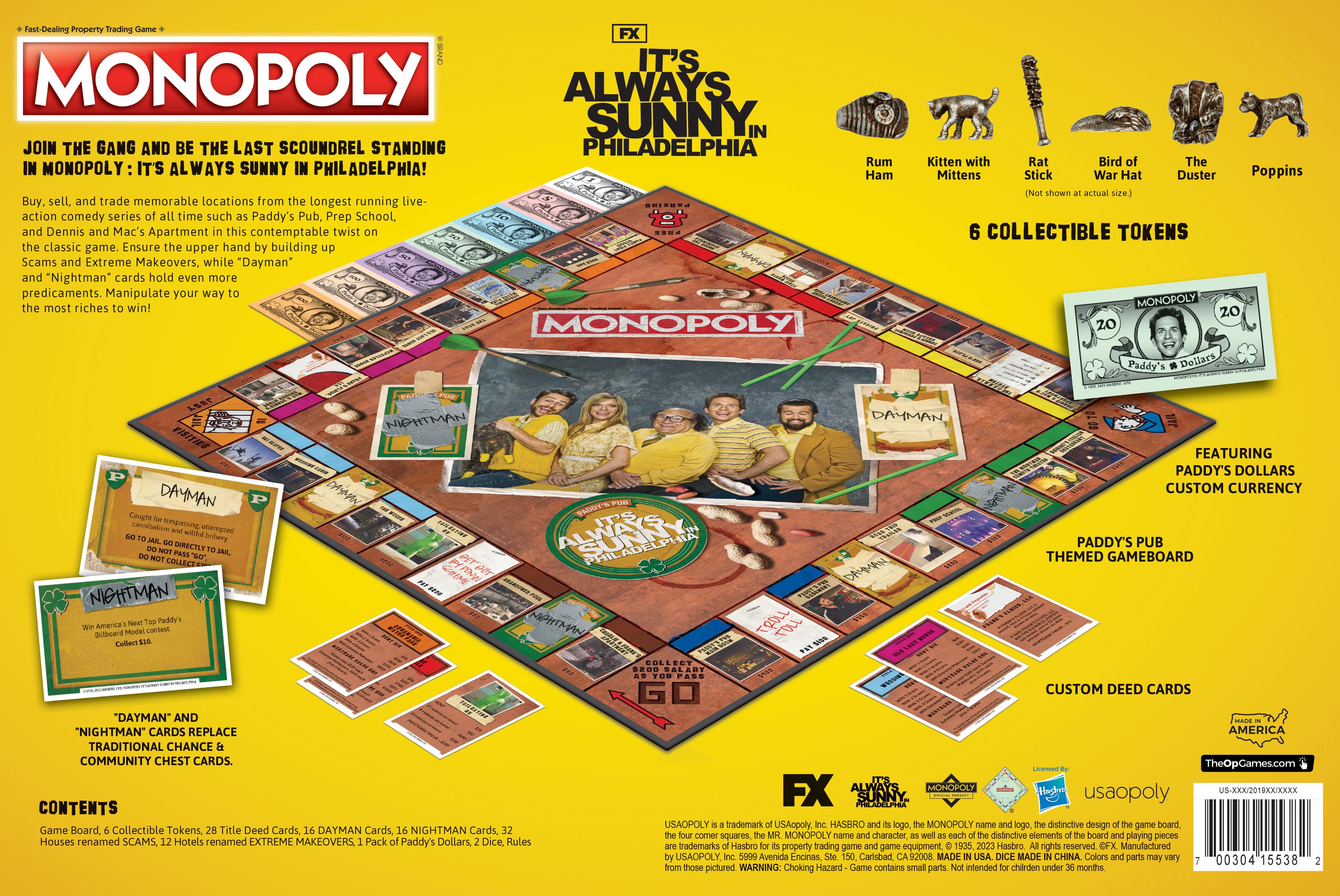 Its Always Sunny In Philadelphia Monopoly Board Game