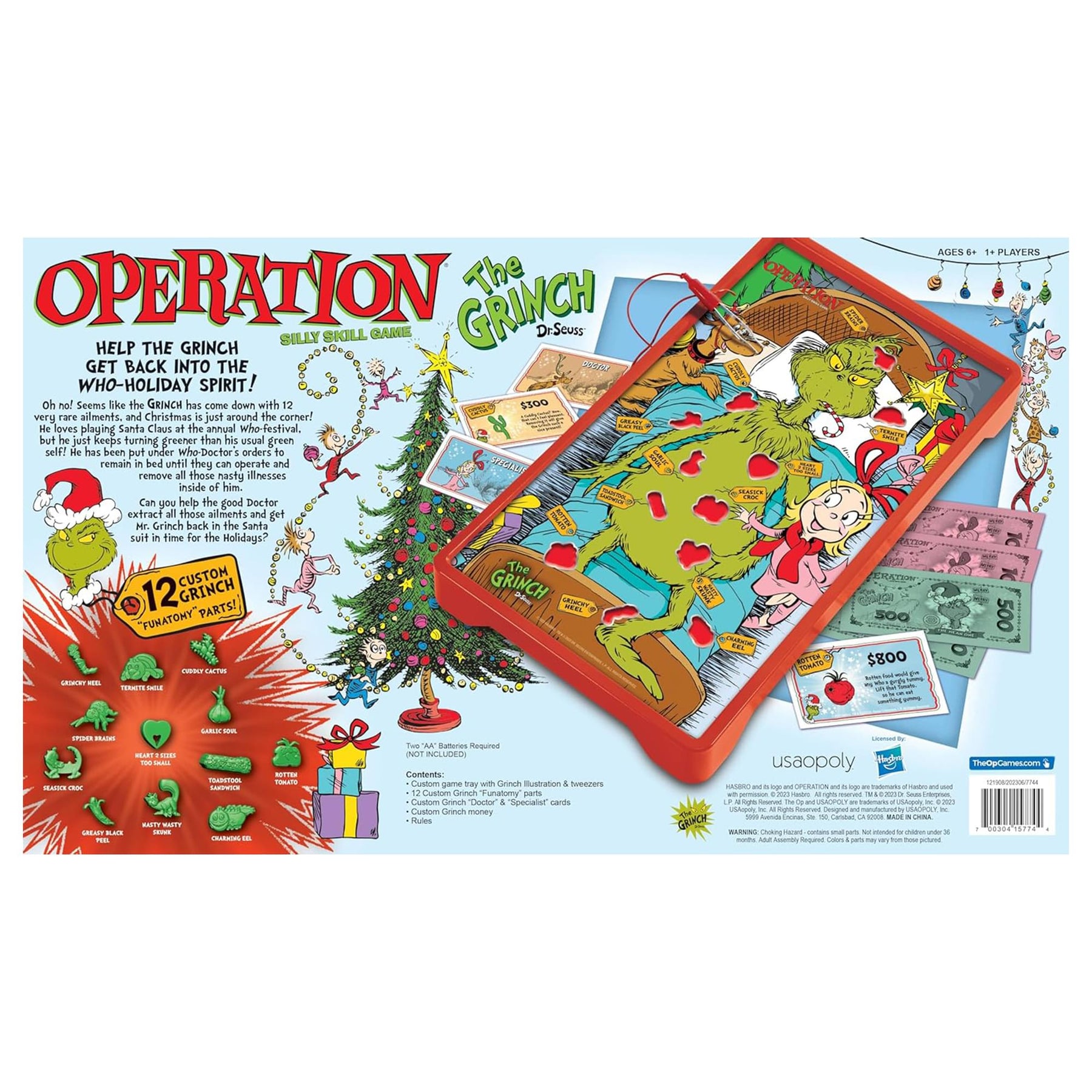 Dr. Seuss The Grinch Operation Board Game