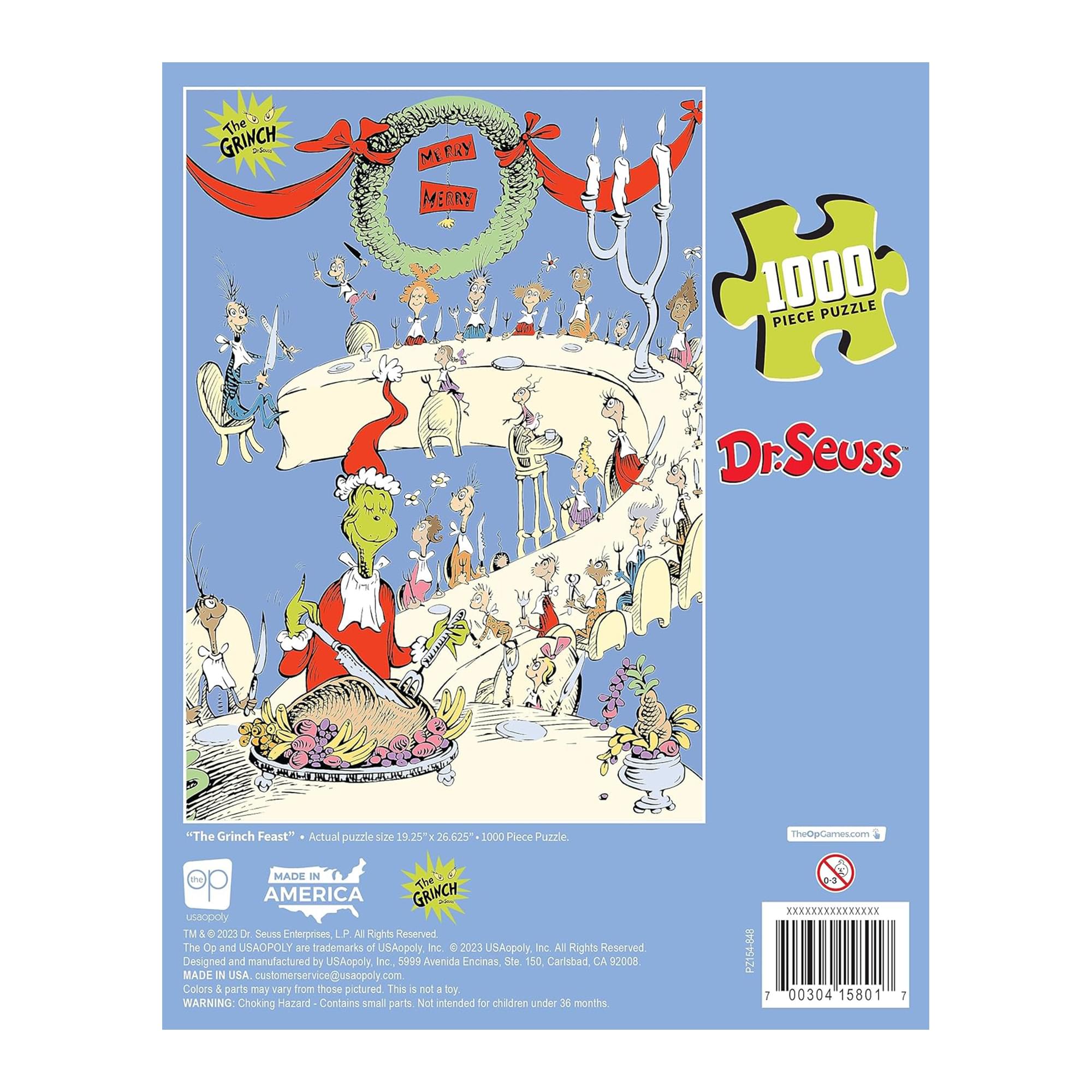 Dr. Seuss "The Grinch Feast" 1000 Piece Jigsaw Puzzle