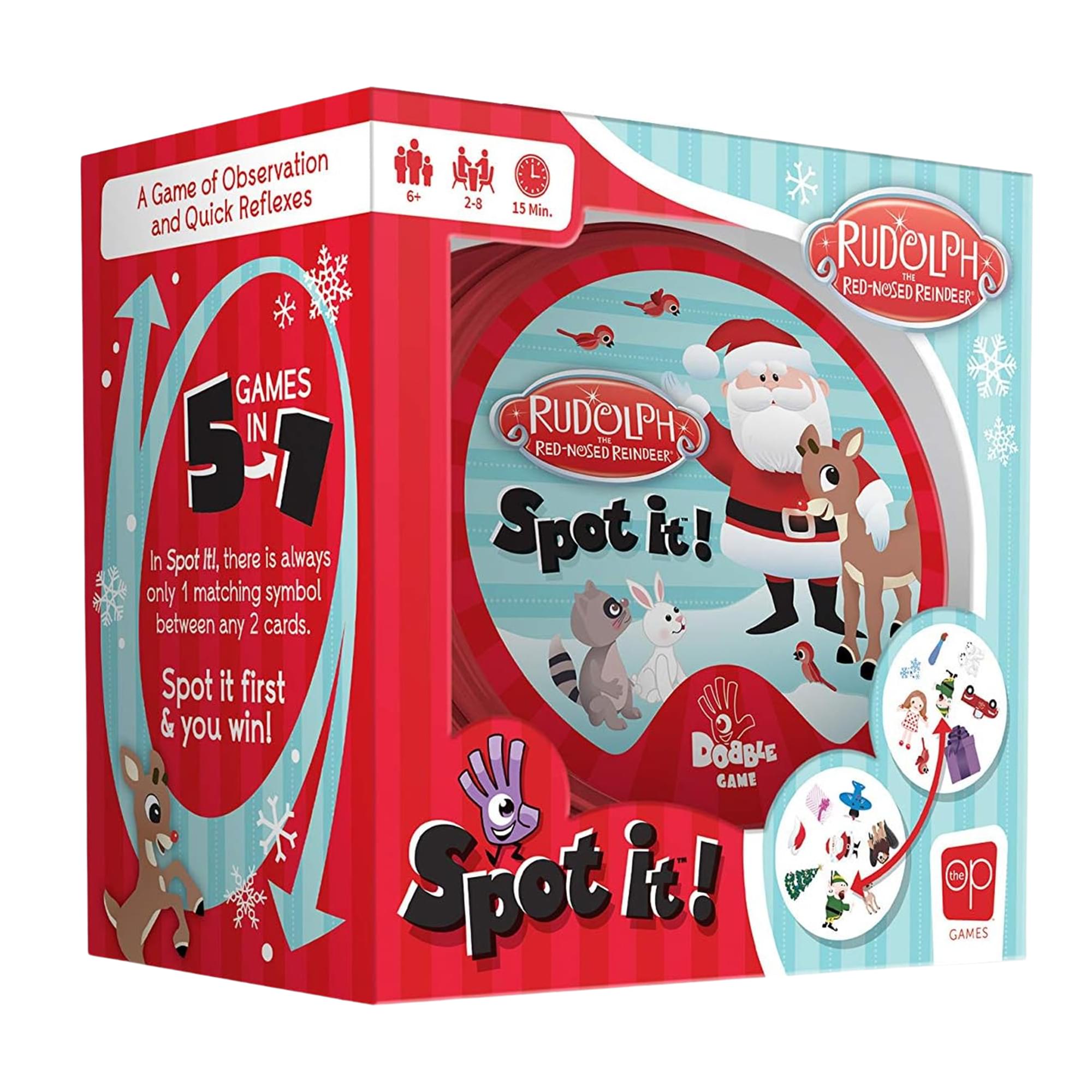 Rudolph The Red-Nosed Reindeer Spot It! Card Game