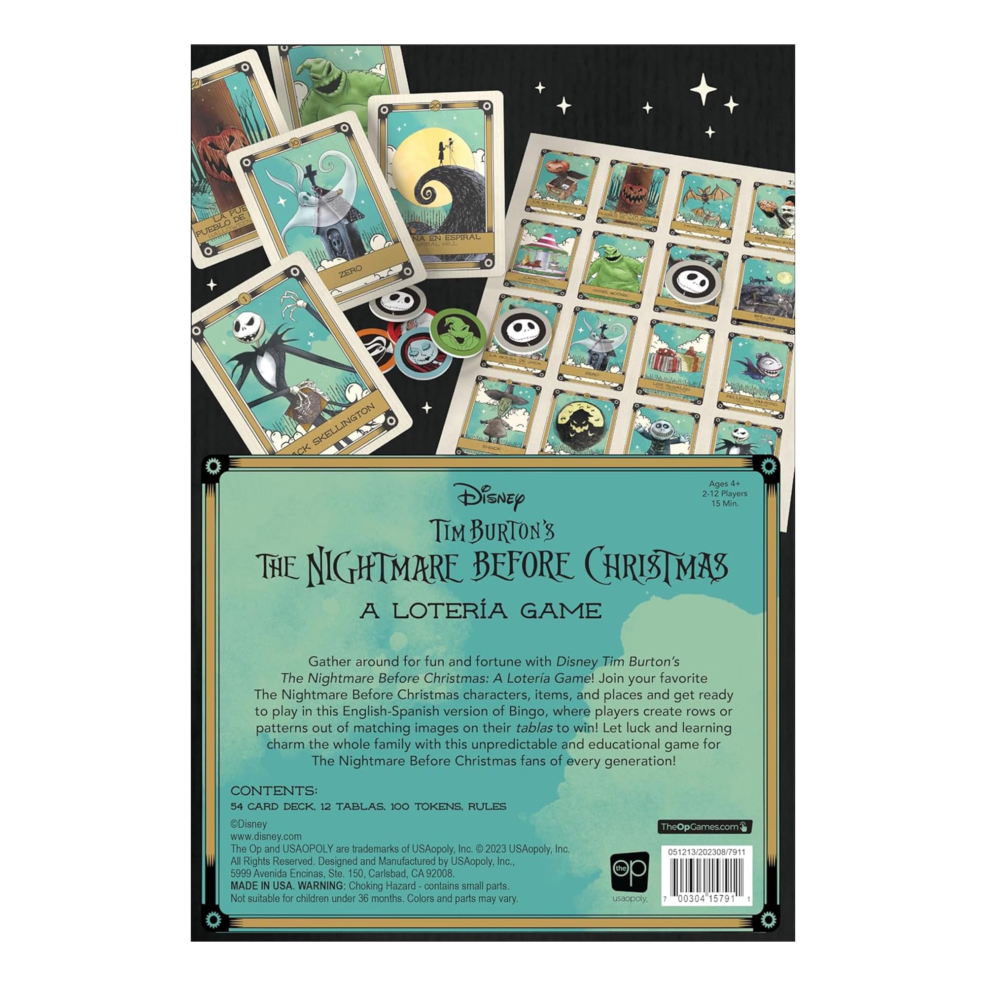 Disneys Nightmare Before Christmas Loteria