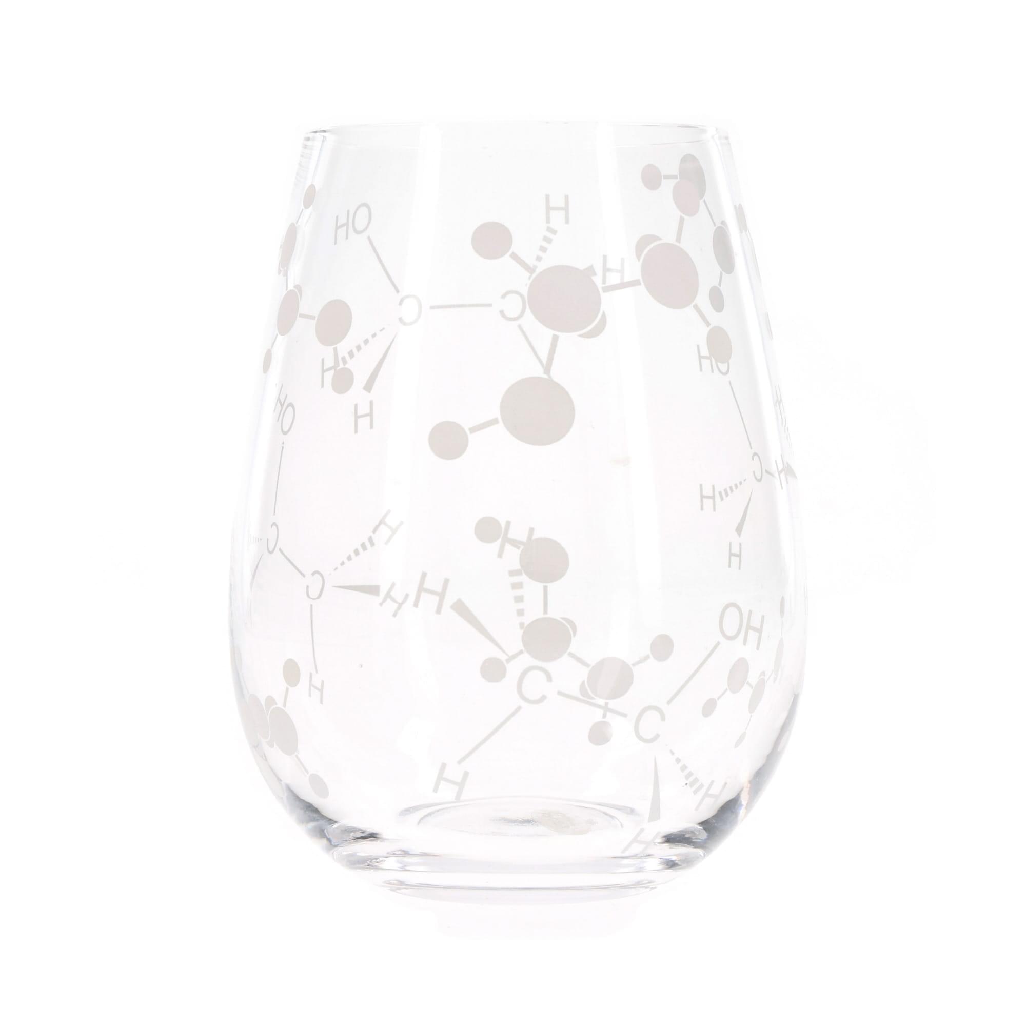 Chemistry Themed 21oz Stemless Wine Glass