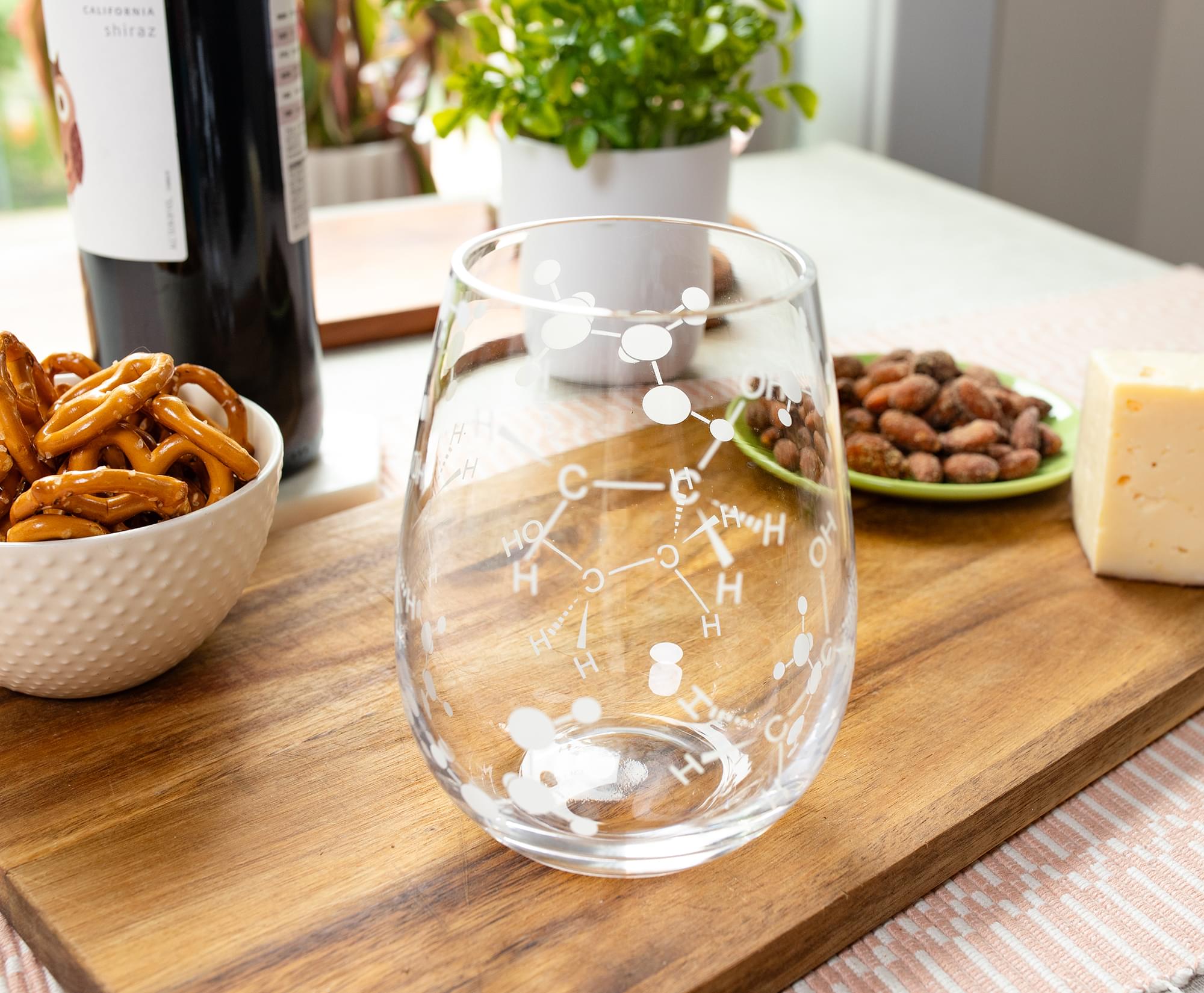Chemistry Themed 21oz Stemless Wine Glass