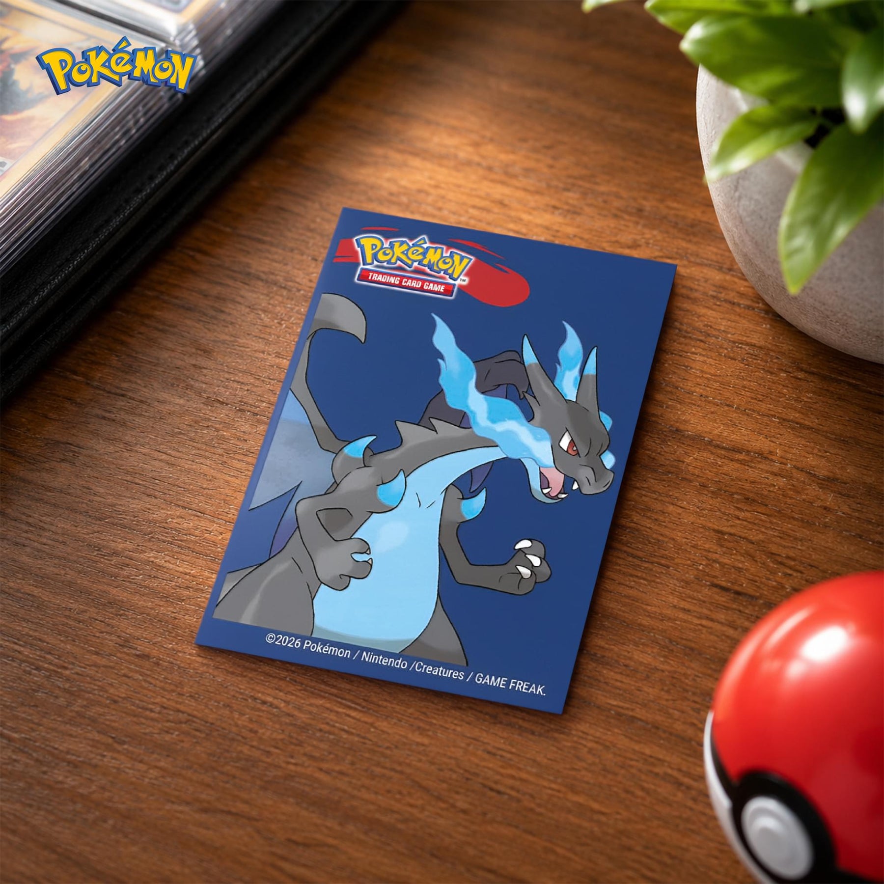 Pokemon TMG Mega Charizard X Deck Protector Sleeves | 65 Count