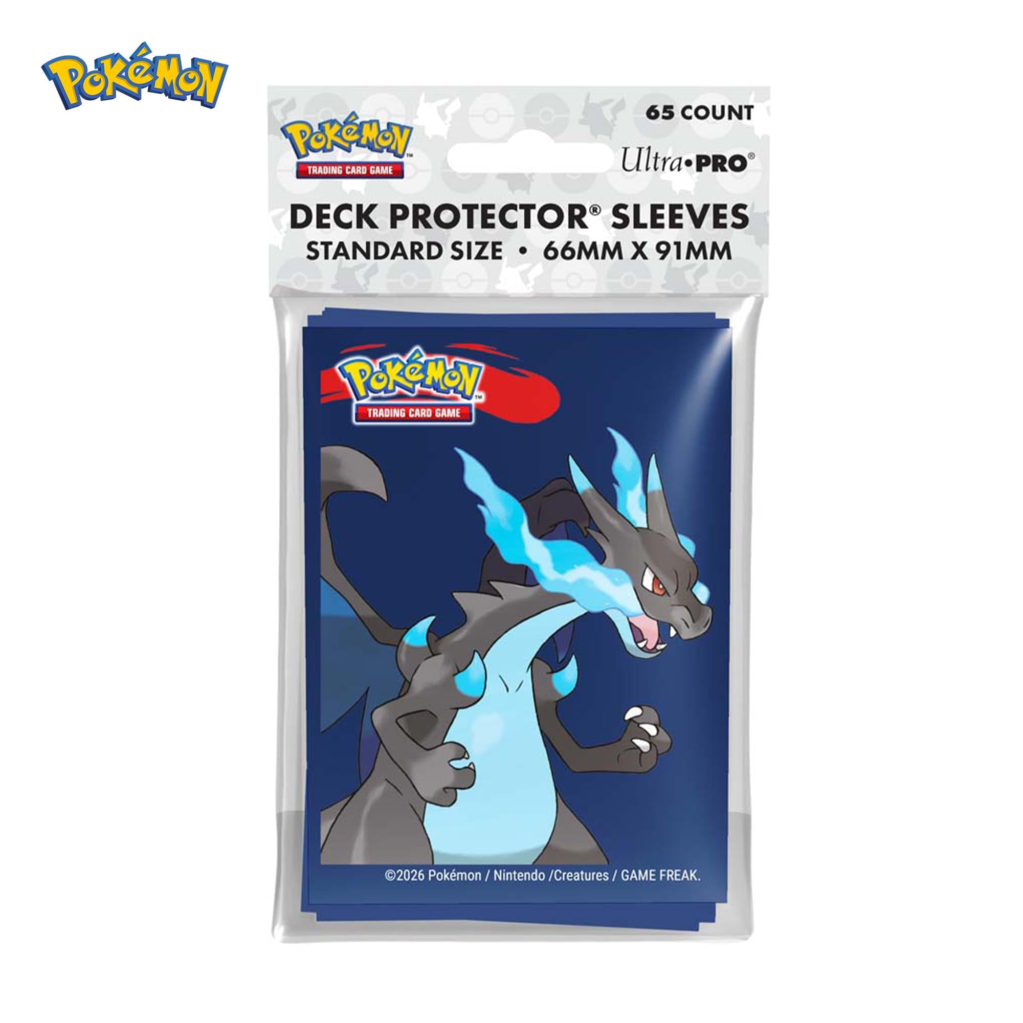 Pokemon TMG Mega Charizard X Deck Protector Sleeves | 65 Count