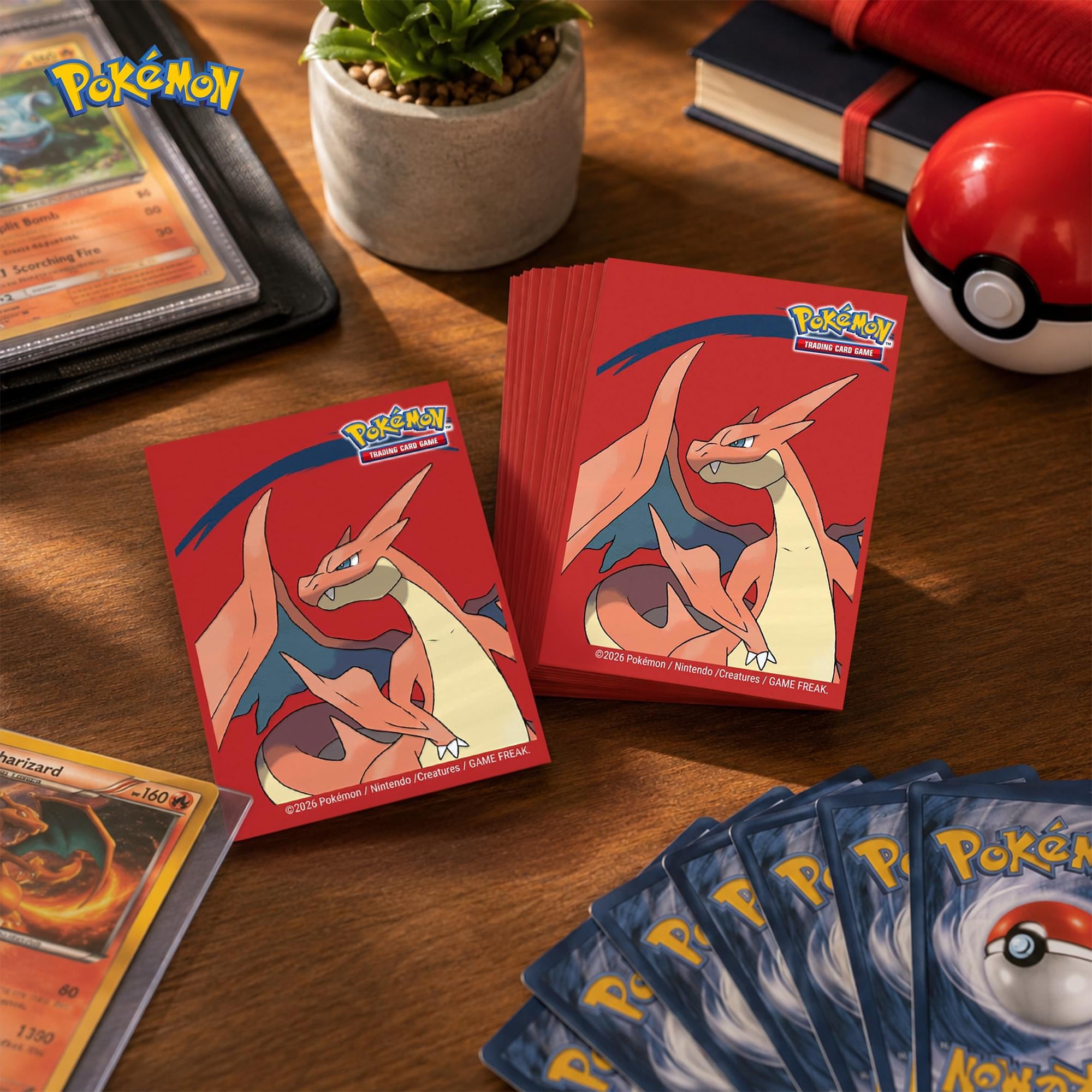Pokemon TMG Mega Charizard Y Deck Protector Sleeves | 65 Count