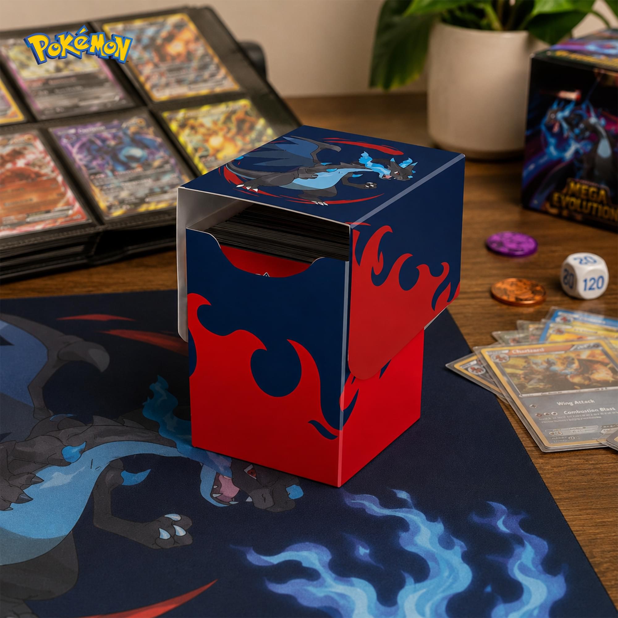 Pokemon TMG Mega Charizard X Ultra Pro 100+ Deck Box