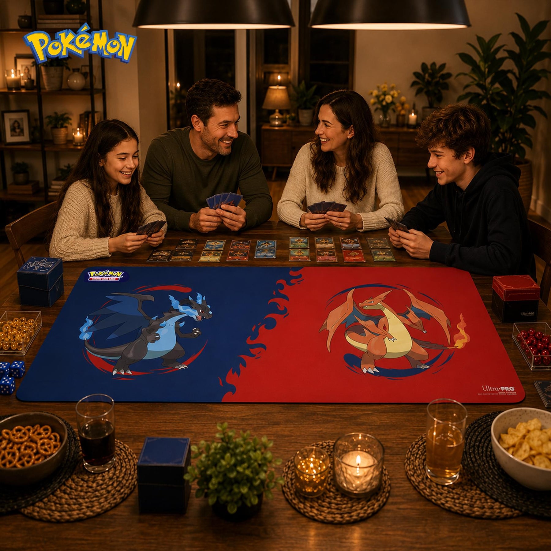 Pokemon TMG Mega Charizard X and Y Playmat | 6 Foot