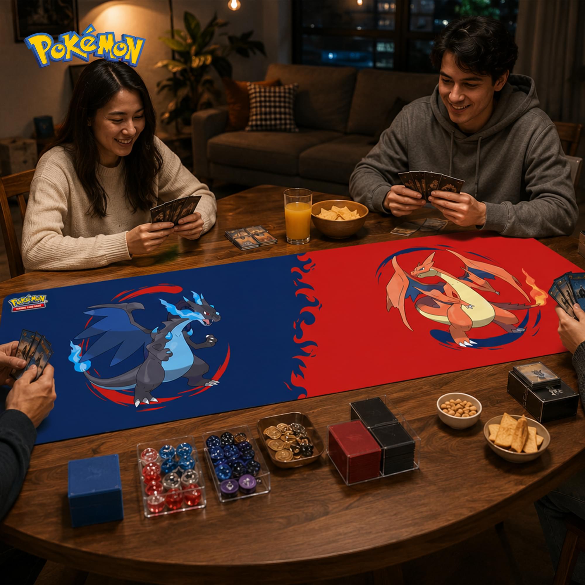 Pokemon TMG Mega Charizard X and Y Playmat | 8 Foot