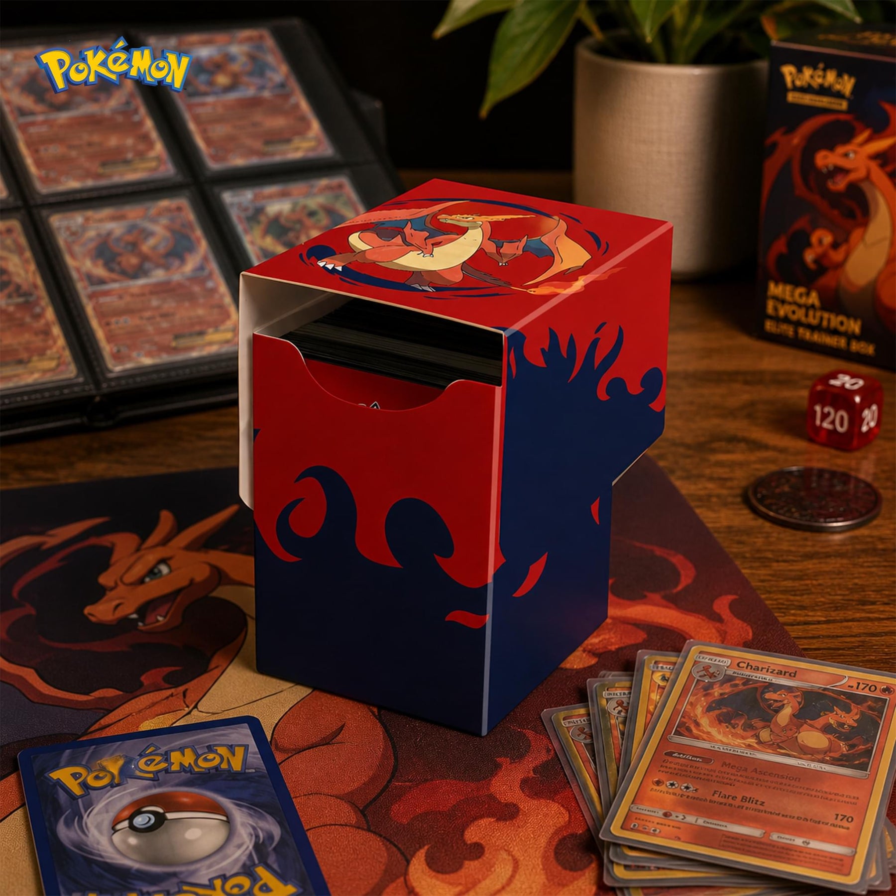Pokemon TMG Mega Charizard Y Ultra Pro 100+ Deck Box