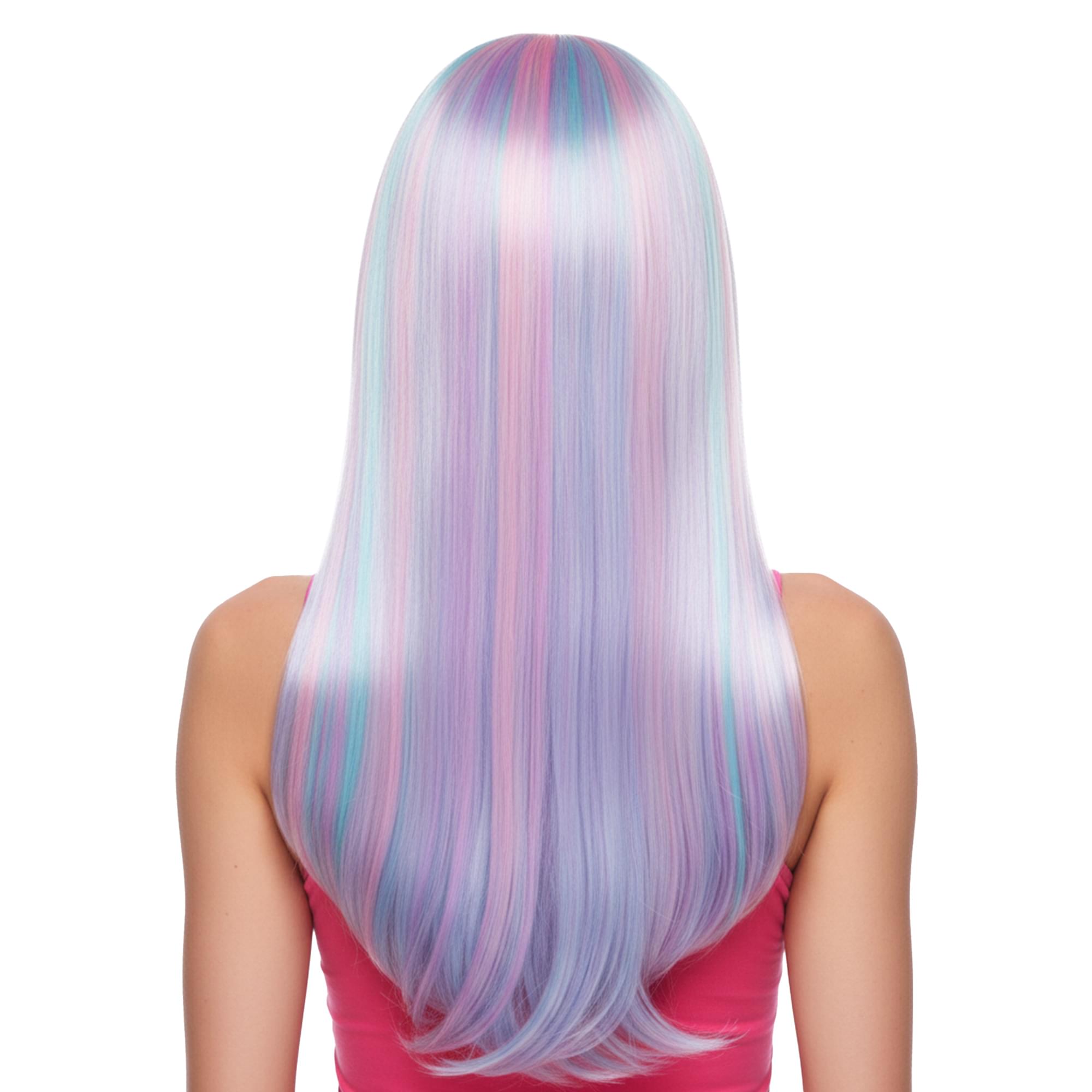 Kelly Venus Blue, Purple & Pink Wig Costume Accessory