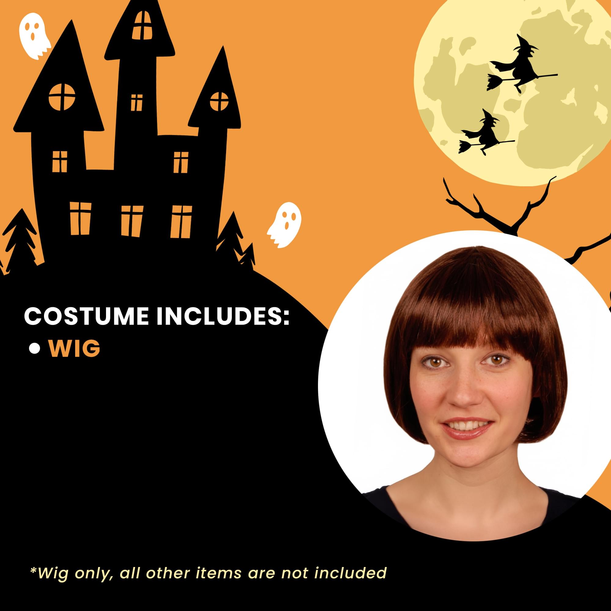 Eve Short Brown Adult Costume Wig