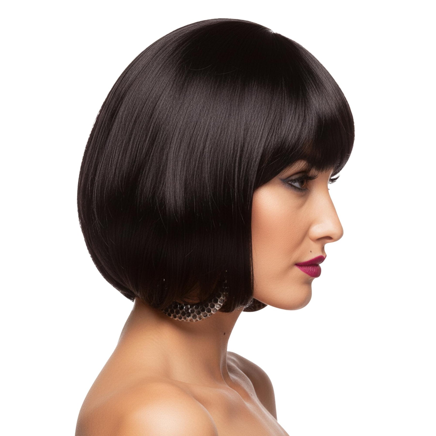 Cindy Bob Black Wig Costume Accessory