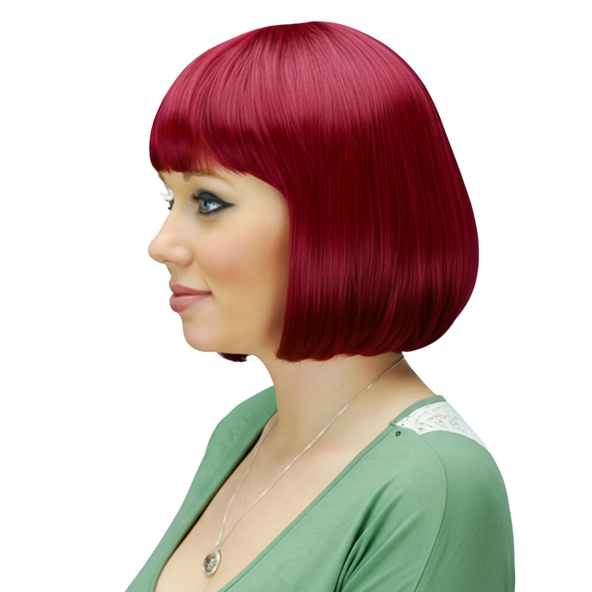 Burgundy Cindy Wig Costume Accessory