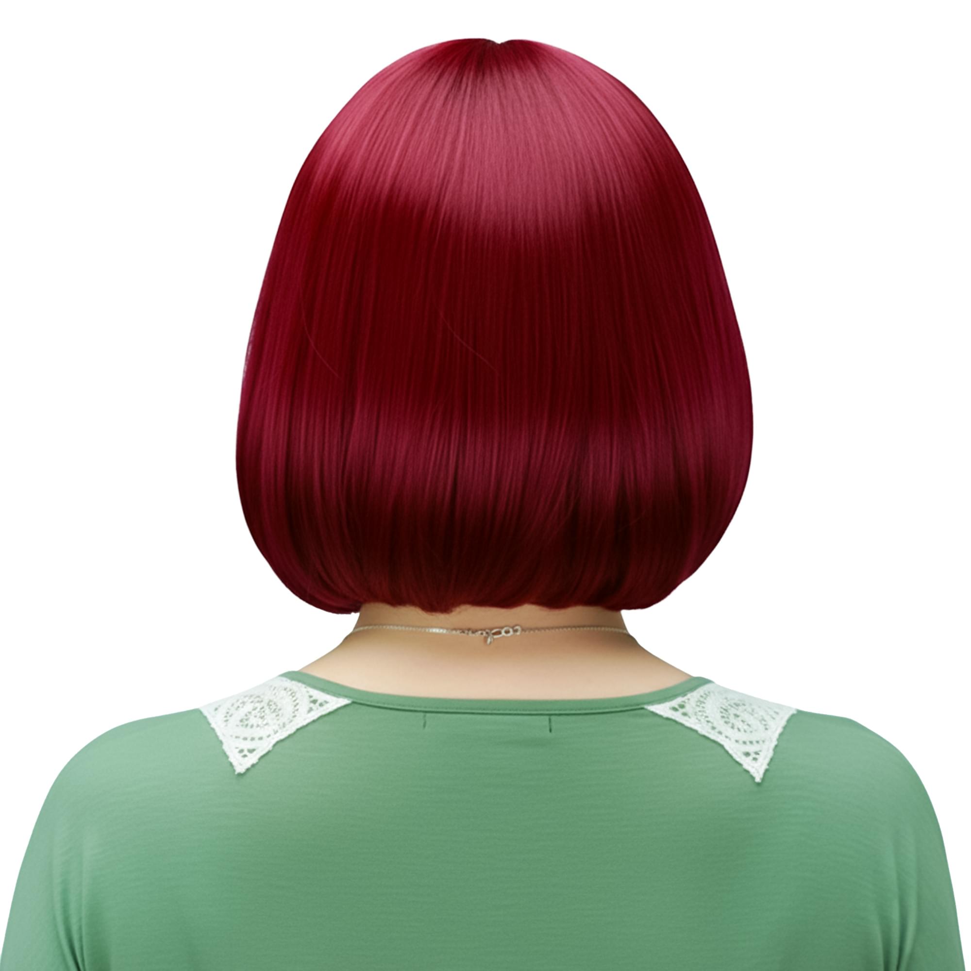 Burgundy Cindy Wig Costume Accessory