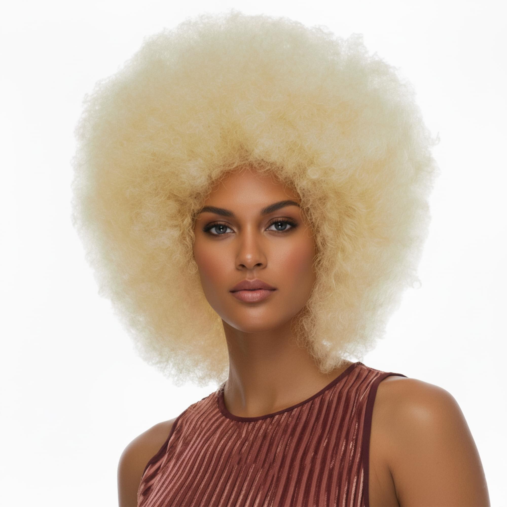 Jumbo Afro Light Blonde Wig Costume Accessory | Free Shipping