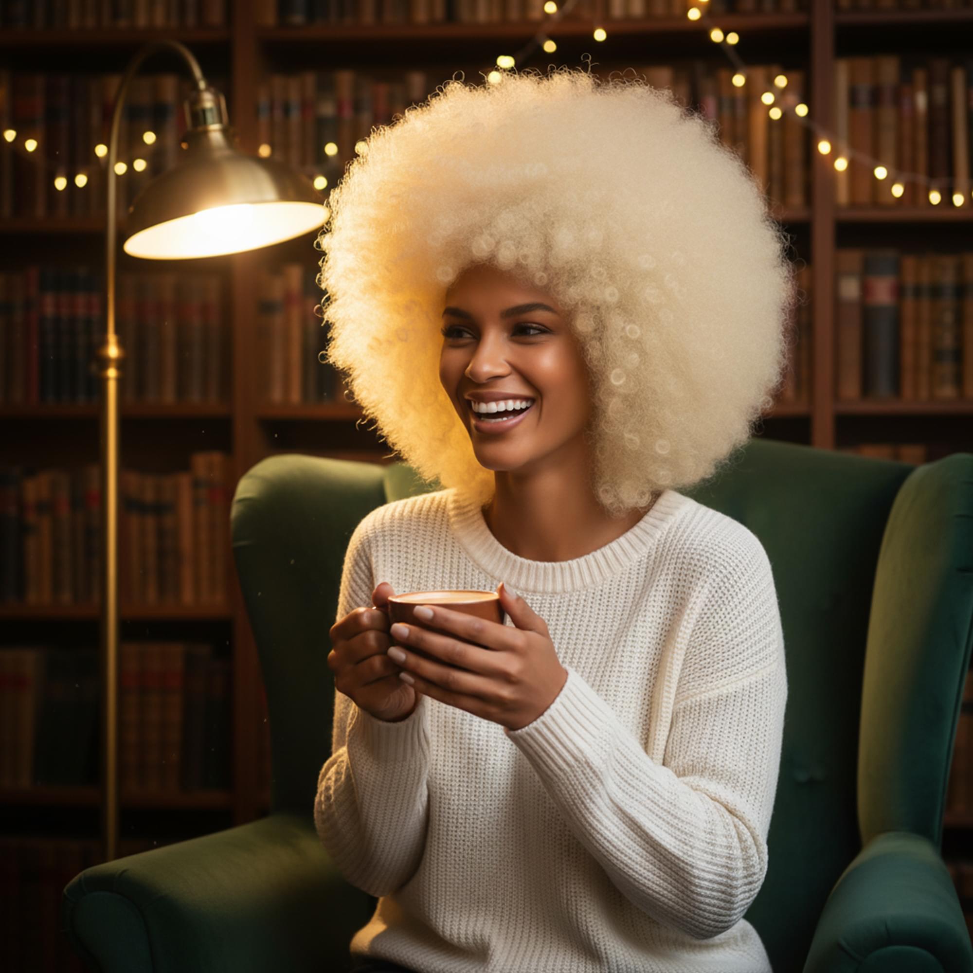 Jumbo Afro Light Blonde Wig Costume Accessory