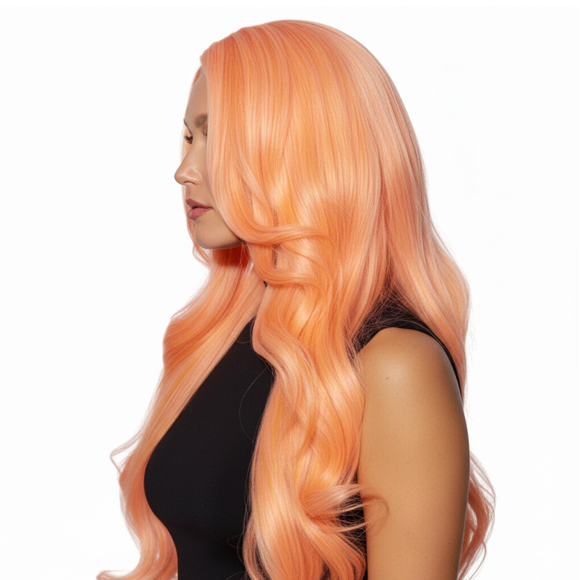 Kim Tropical Peach Wig Costume Accessory