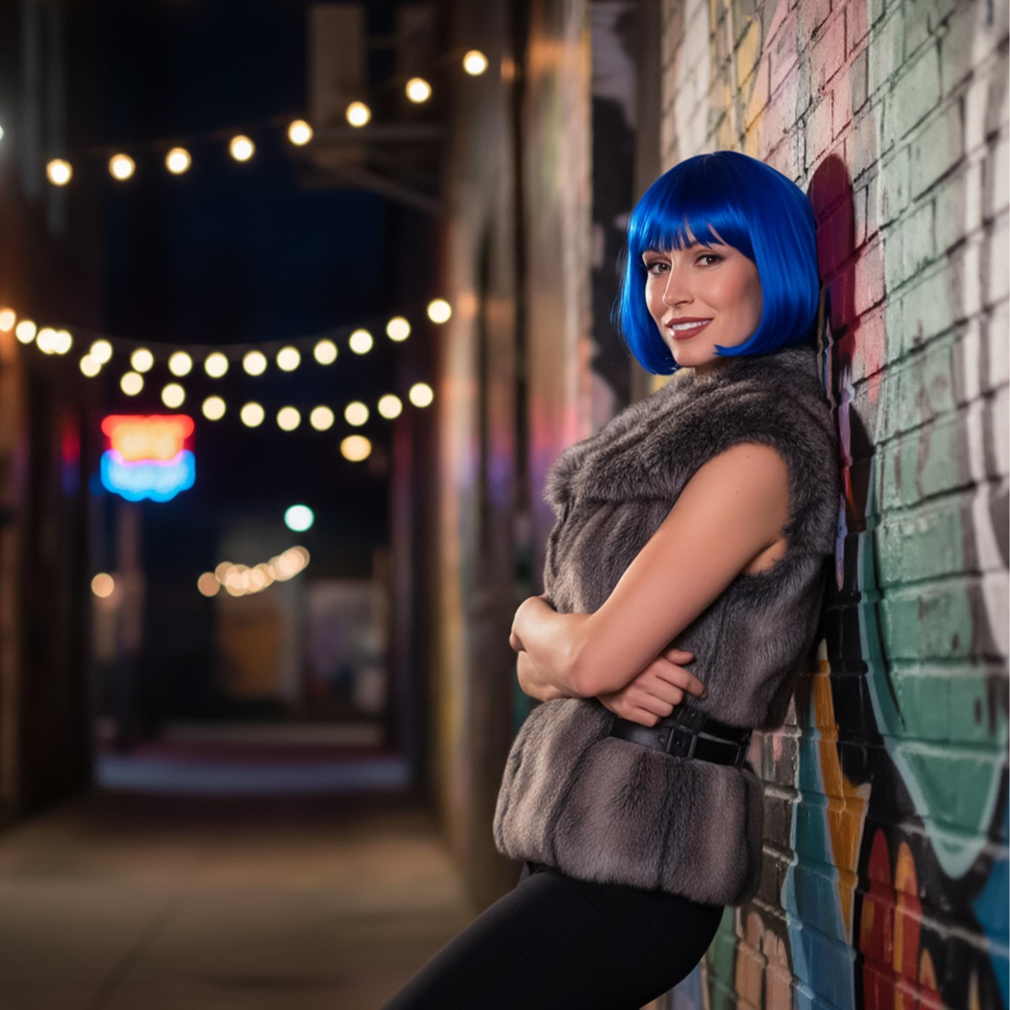 Cindy Blue Wig Costume Accessory