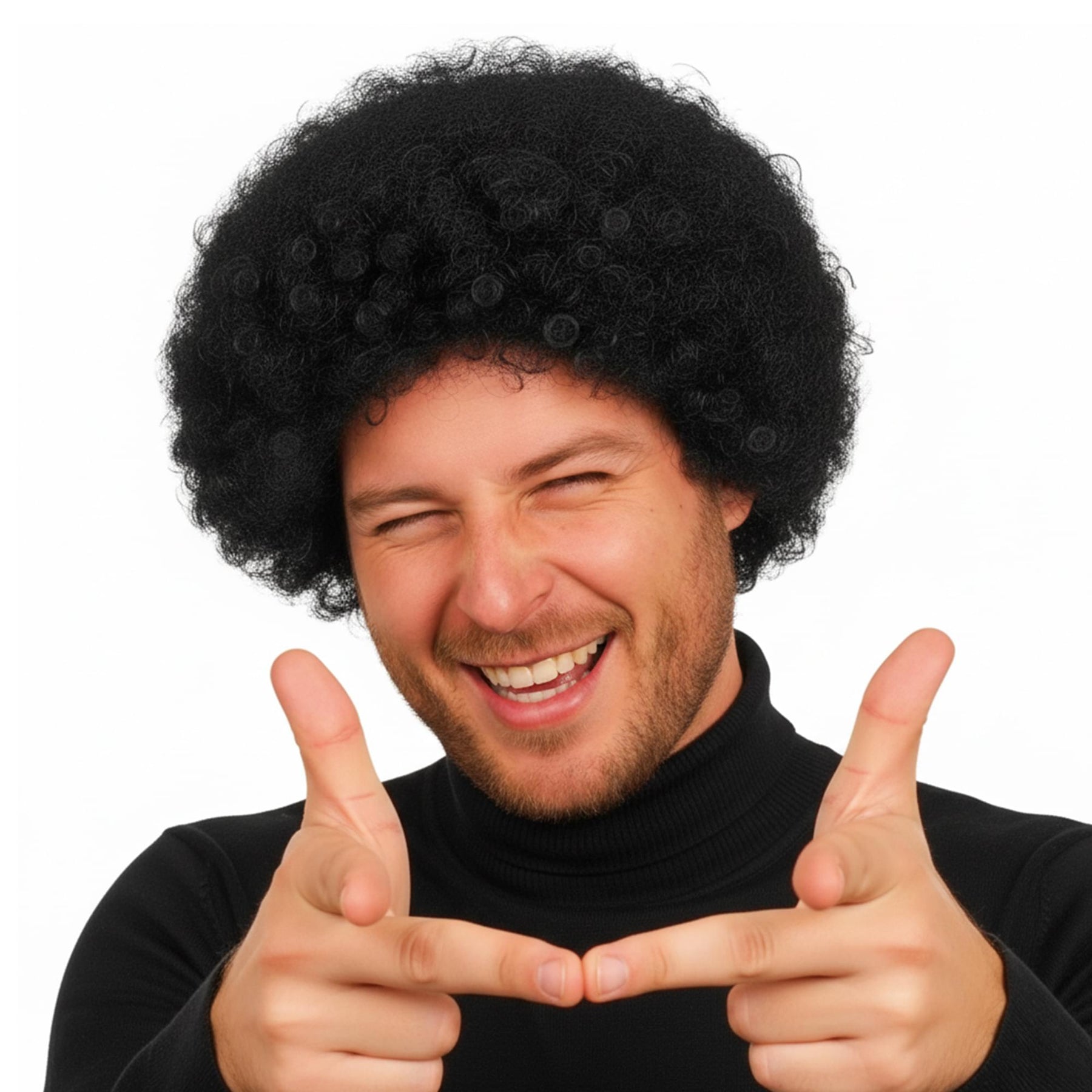 Mini Afro Black Wig Costume Accessory