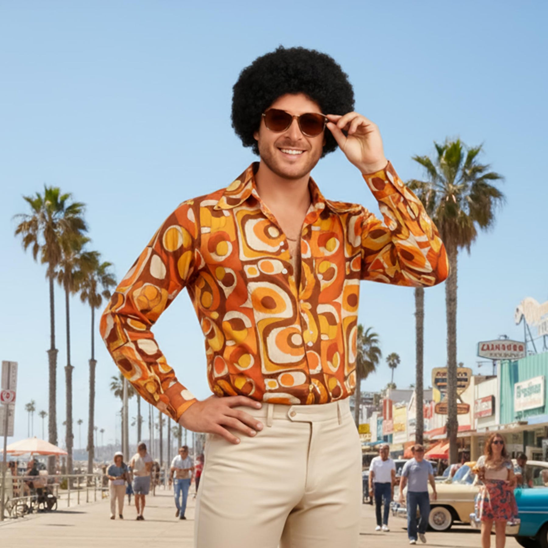 Mini Afro Black Wig Costume Accessory