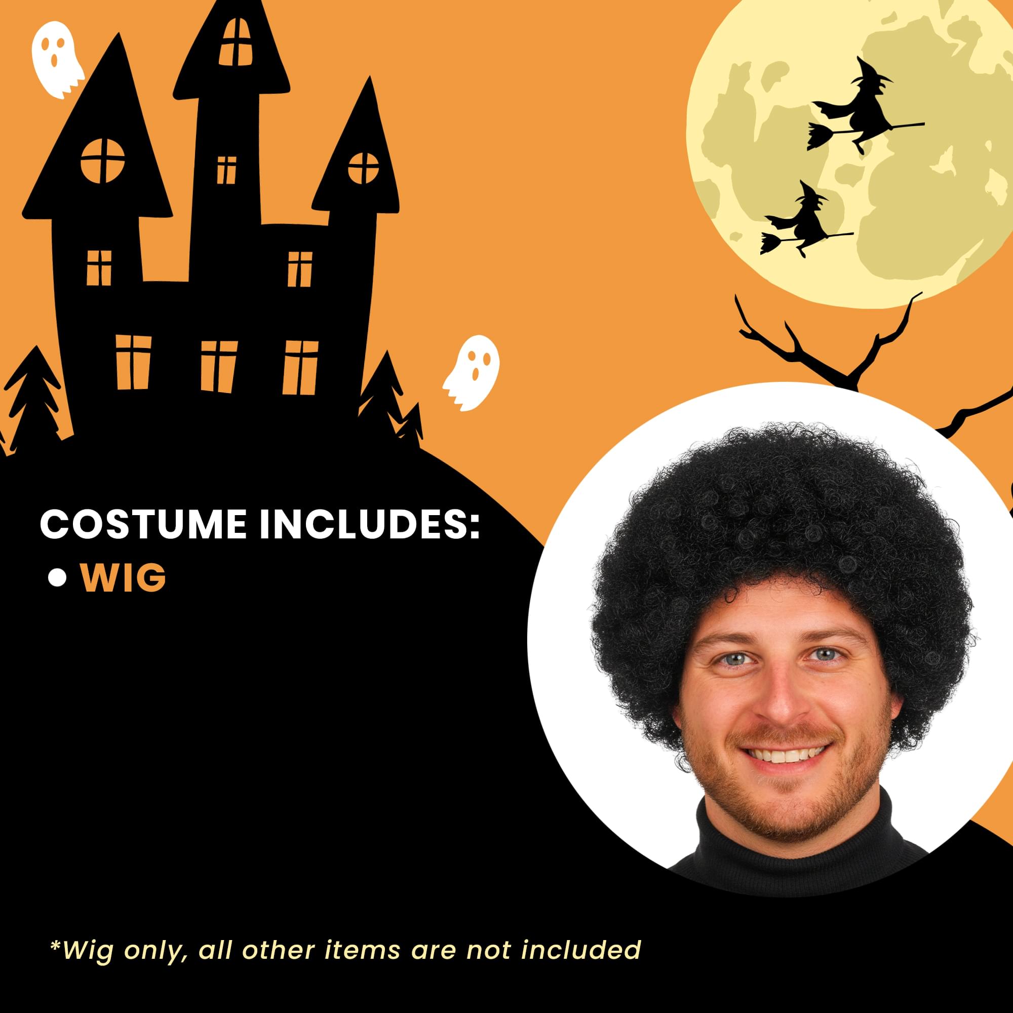 Mini Afro Black Wig Costume Accessory