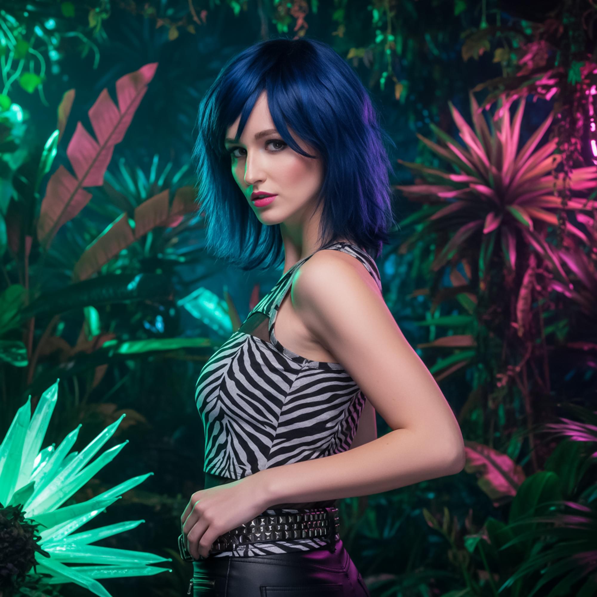 Kharma Midnight Blue Adult Costume Wig