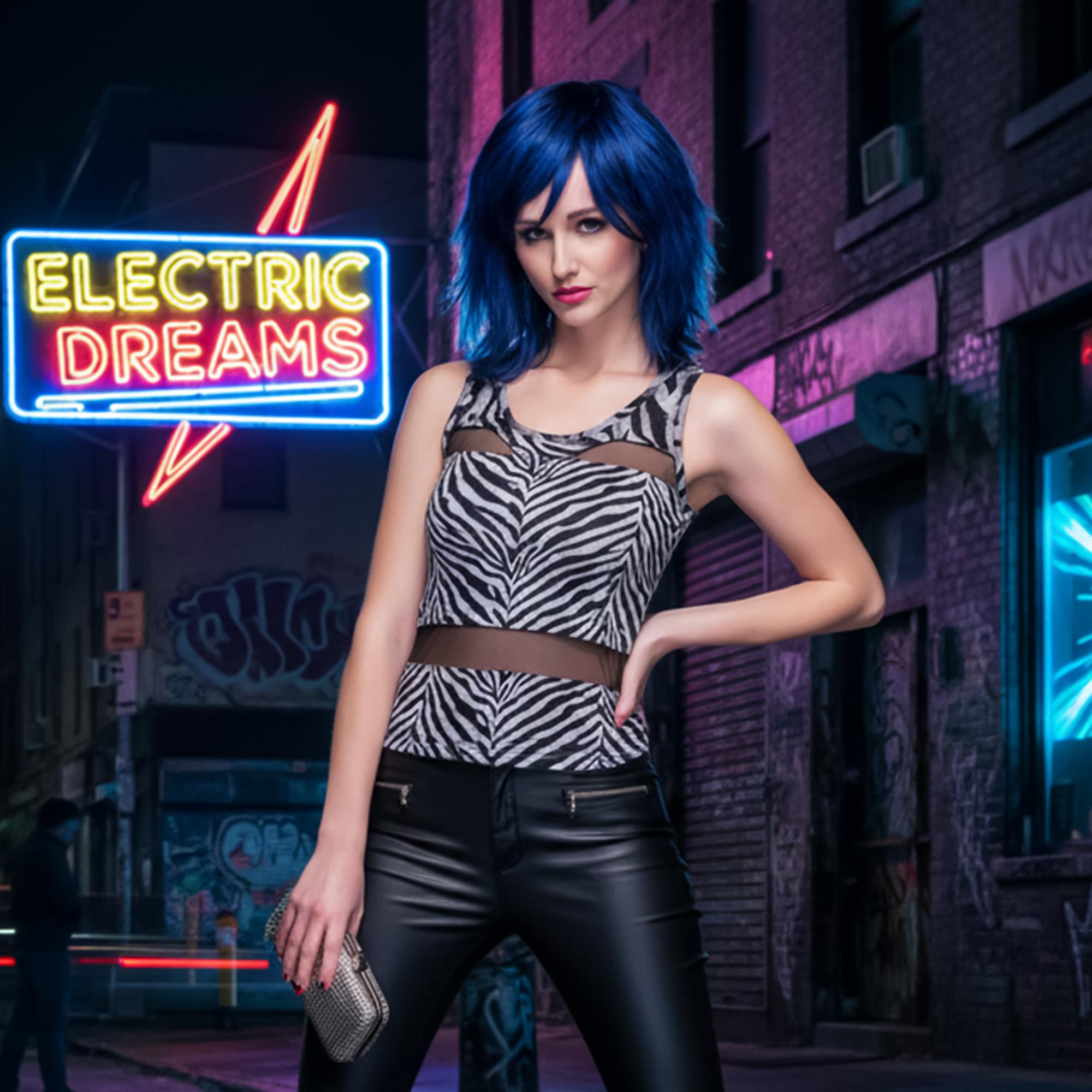 Kharma Midnight Blue Adult Costume Wig