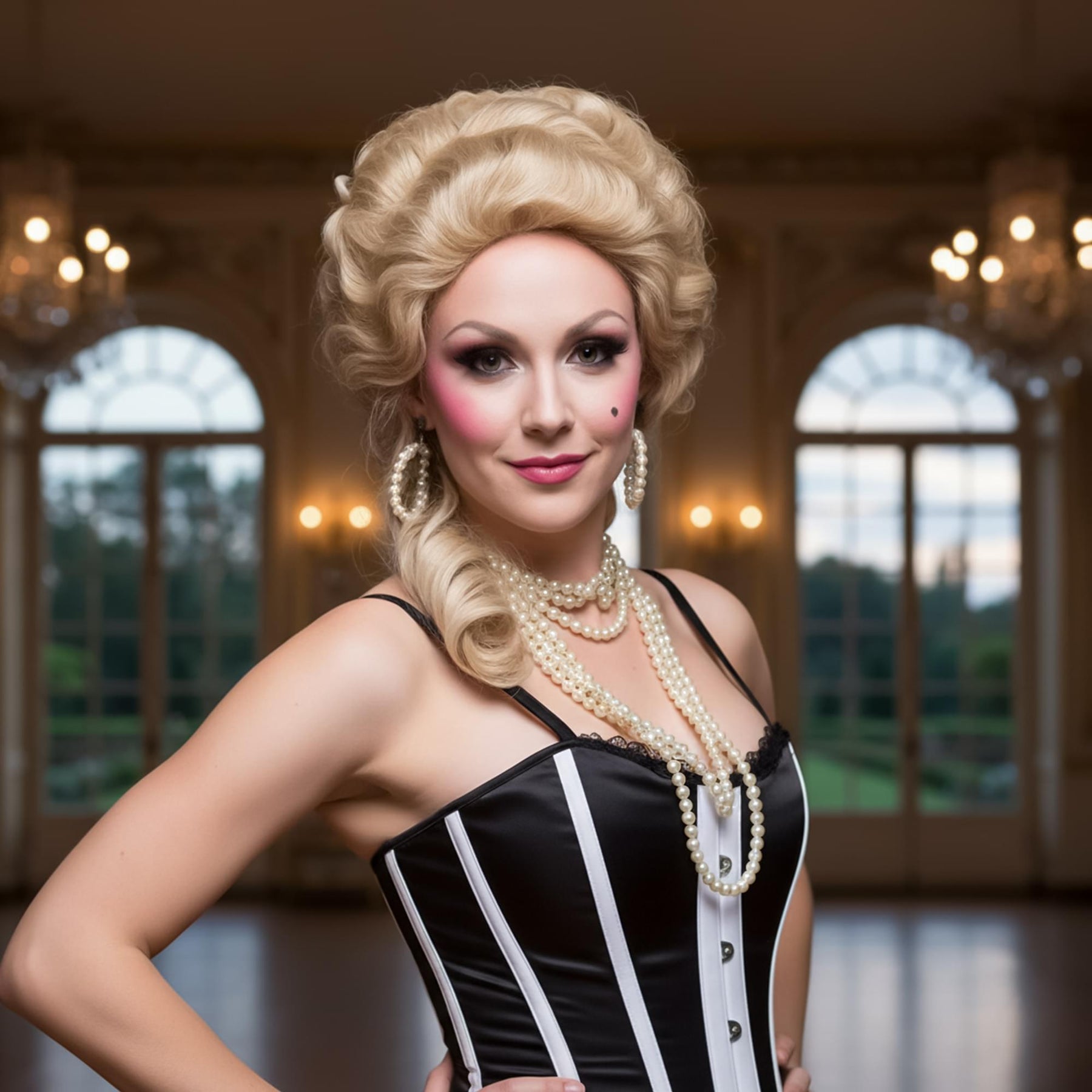 Renaissance Light Blonde Wig Costume Accessory